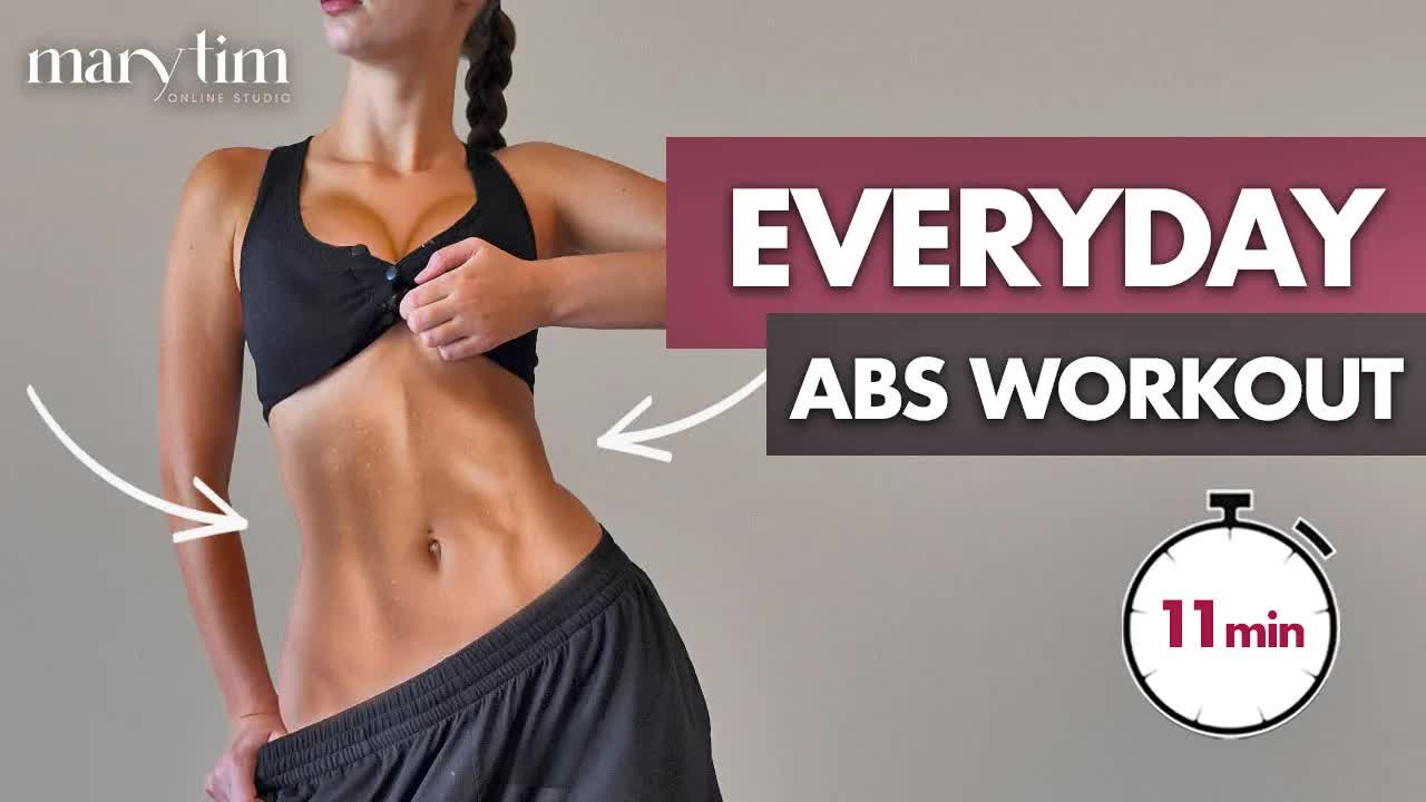 11 MIN KILLER ABS + CORE (with a Pilates Ball and a new Exercise mat from "GXMMAT"), Home Workout