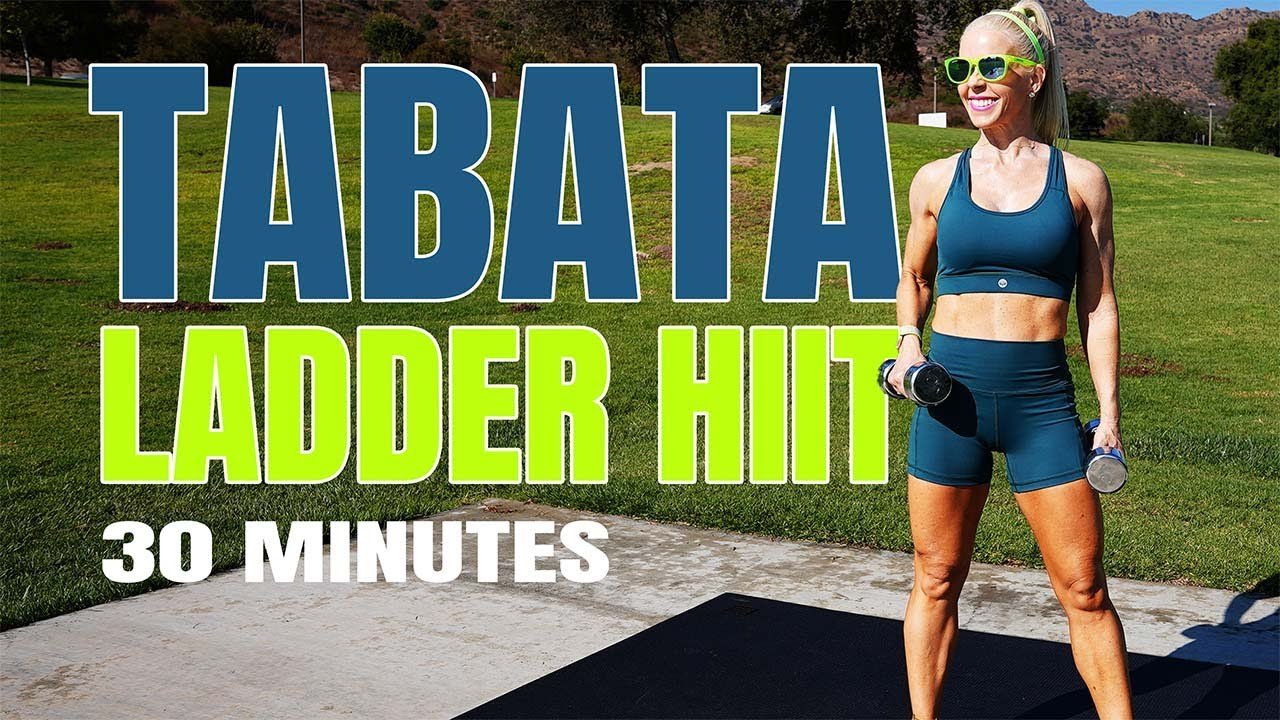 30 MINUTE TABATA HIIT | Ladder Workout | Strength And Cardio With Weights