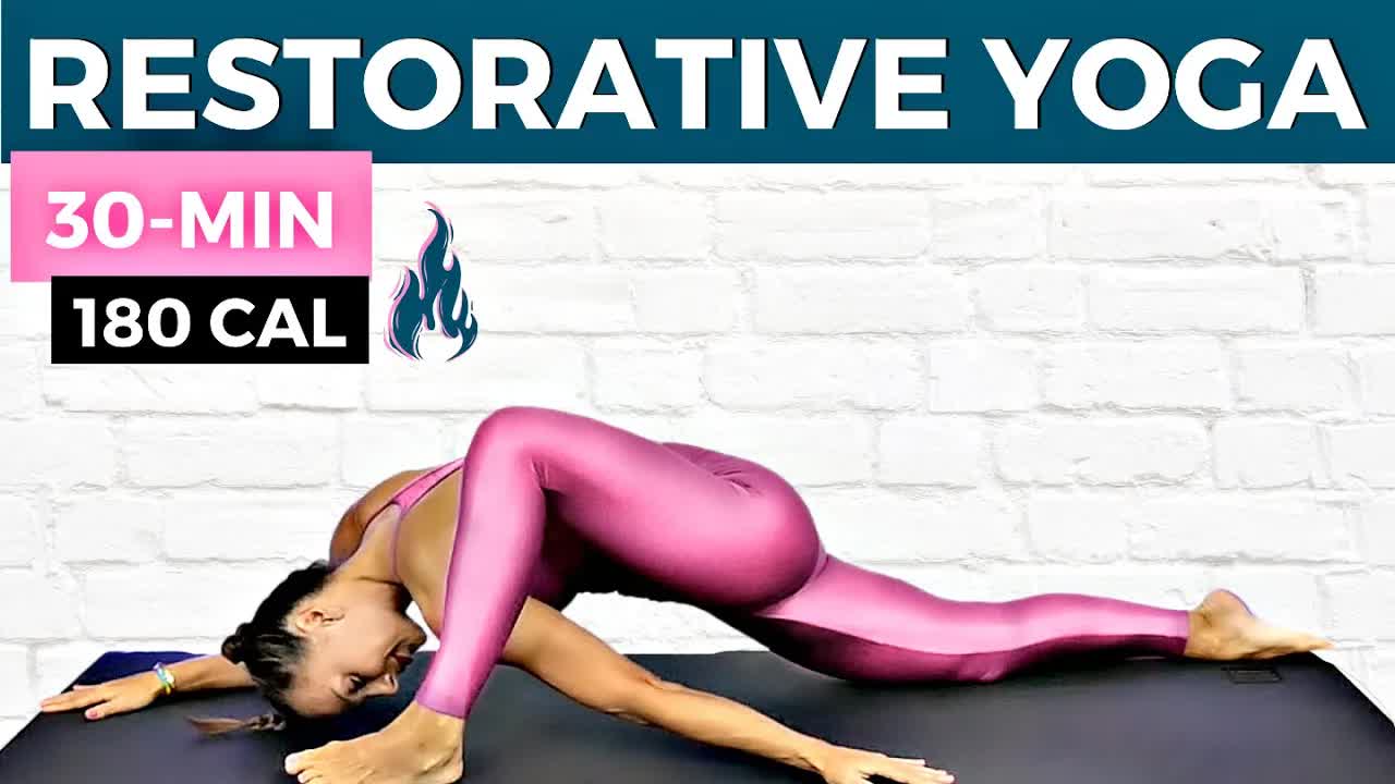 30-MIN SUNDAY RESTORATIVE YOGA (beginner yoga at home to relieve stress with gentle stretches)