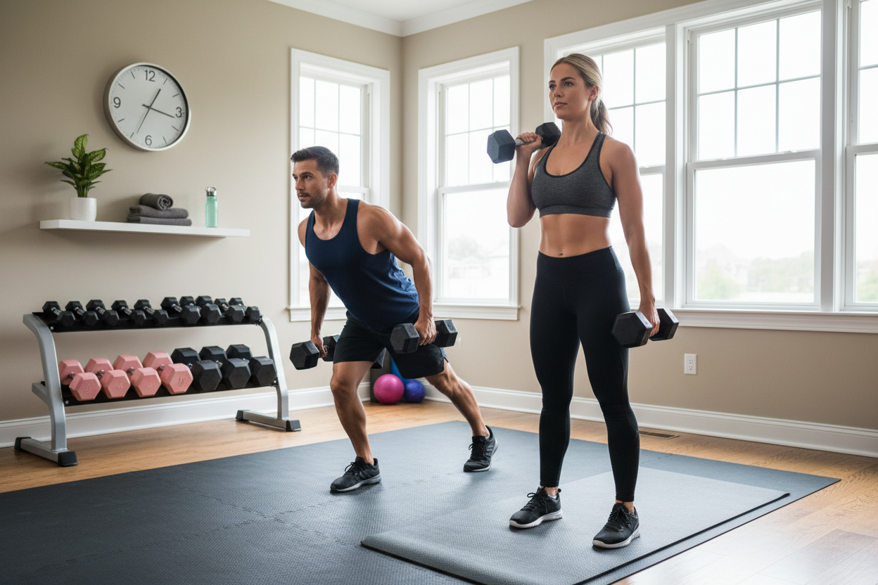 Effective Chest and Back Workout with Dumbbells at Home