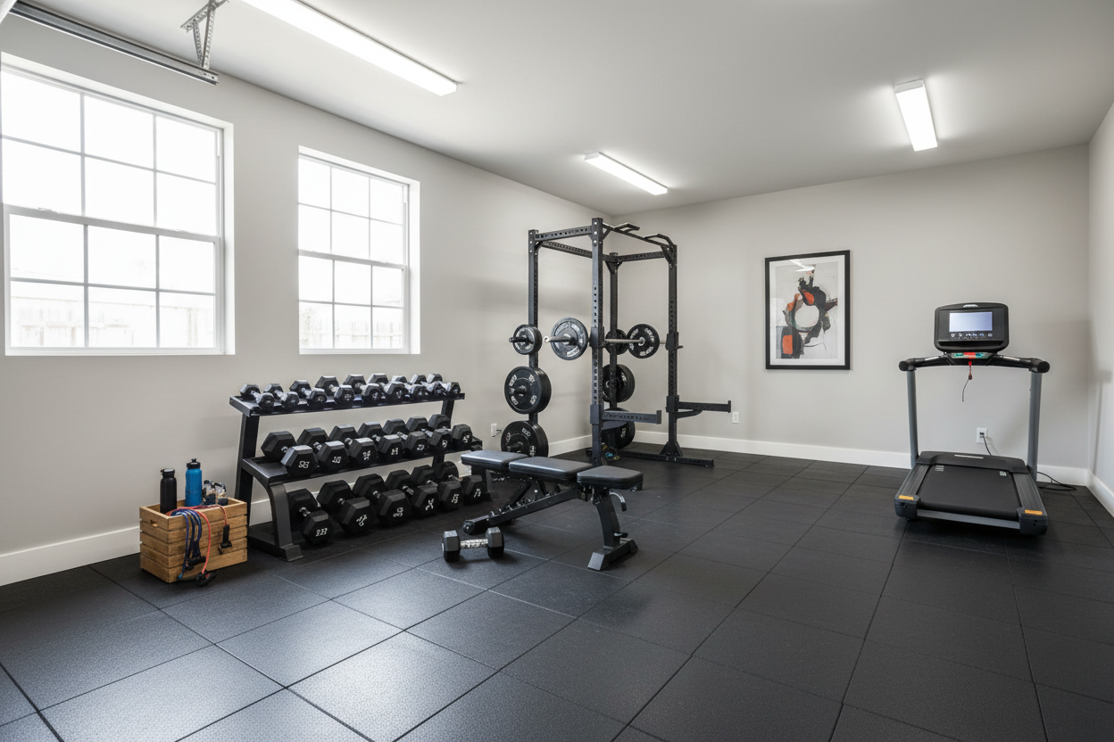 A Free Weight Workout Guide That Actually Fits in a Garage Gym