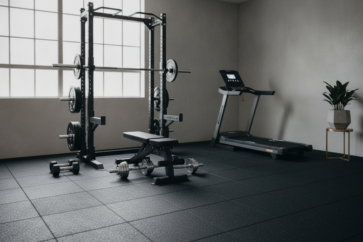 2-Week Workout Plan to Gain Muscle at Home: High-Density Routines, Biomechanical Tension, and Home Gym Floor Setups