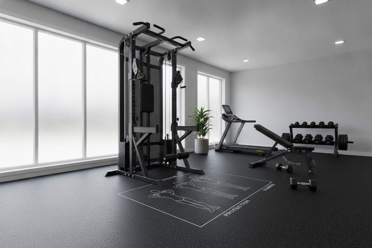 Pull Up Exercise Machine Blueprint: Machine Types, Pull-Up Biomechanics, and Floor Protection Staging