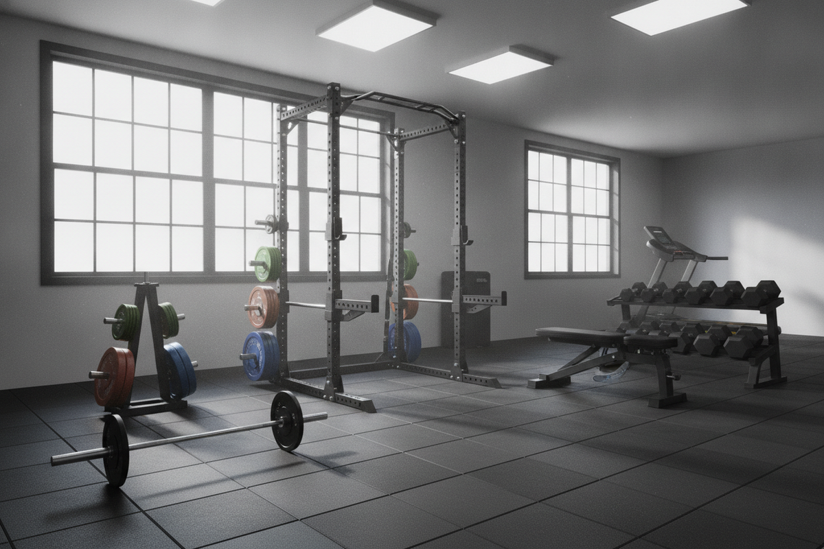 Workout Cage Setup: Spatial Clearance, Floor Protection, and Home Gym Layout Architecture