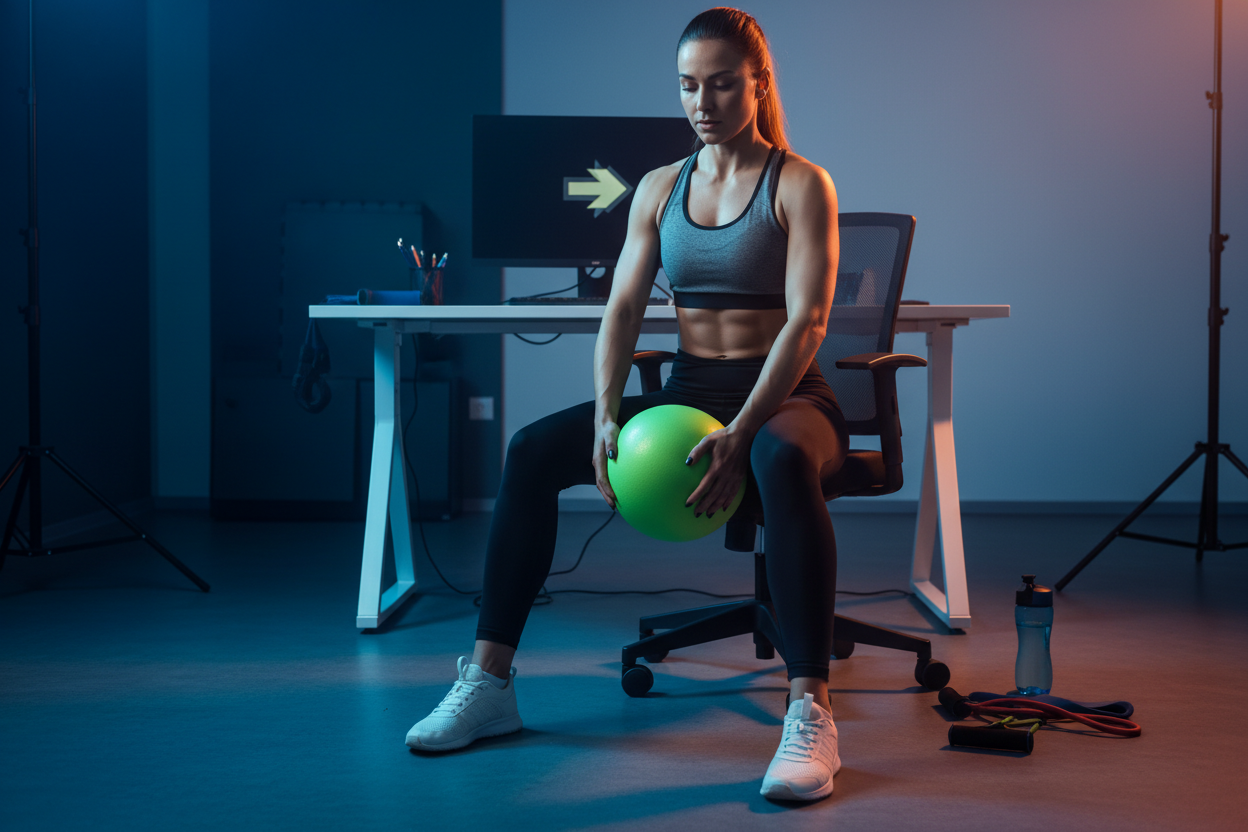 How to Sculpt Legs at Your Desk With an Inner Thigh Sitting Workout