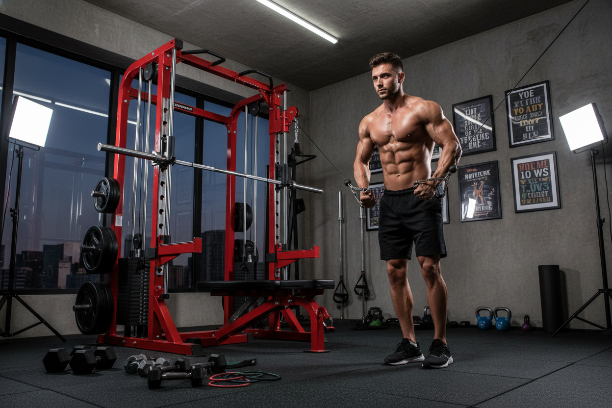 Commercial Smith Machine Multi Functional Trainer Cable Crossover Guide