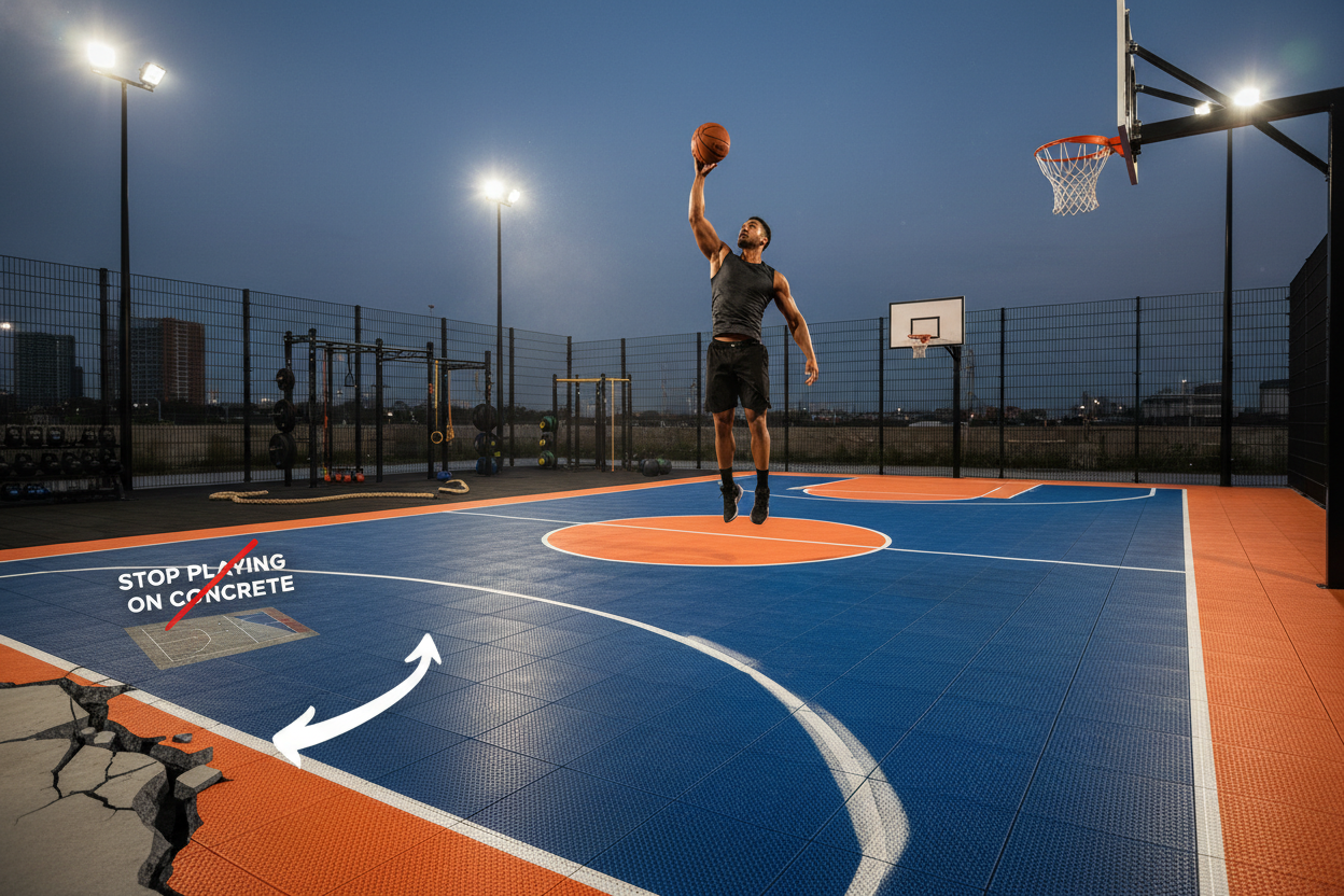 Rubber Basketball Court Guide: Stop Playing on Concrete