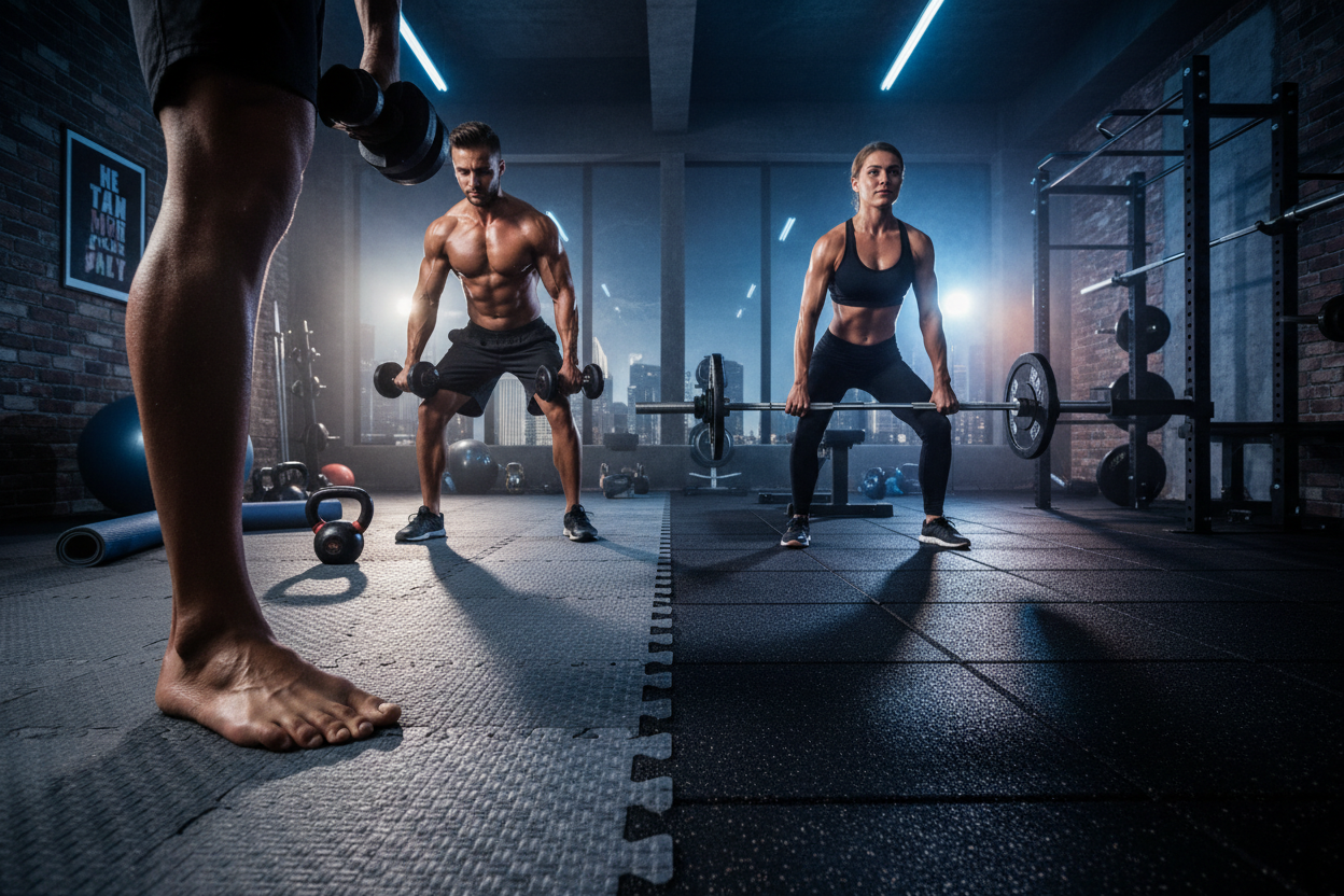 Foam vs Rubber Gym Flooring: What to Know Before You Buy