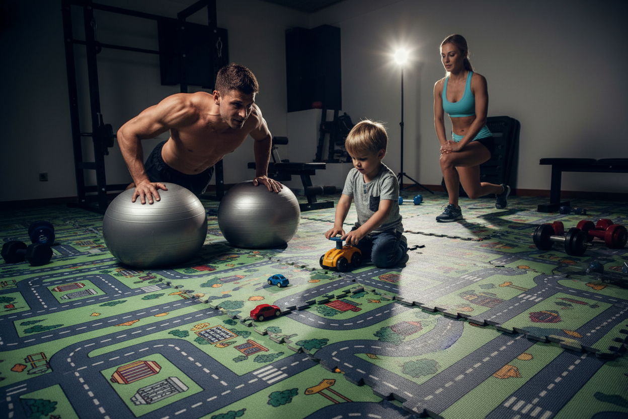 Foam Play Mat With Roads For Cars: The Ultimate Home Gym Hack