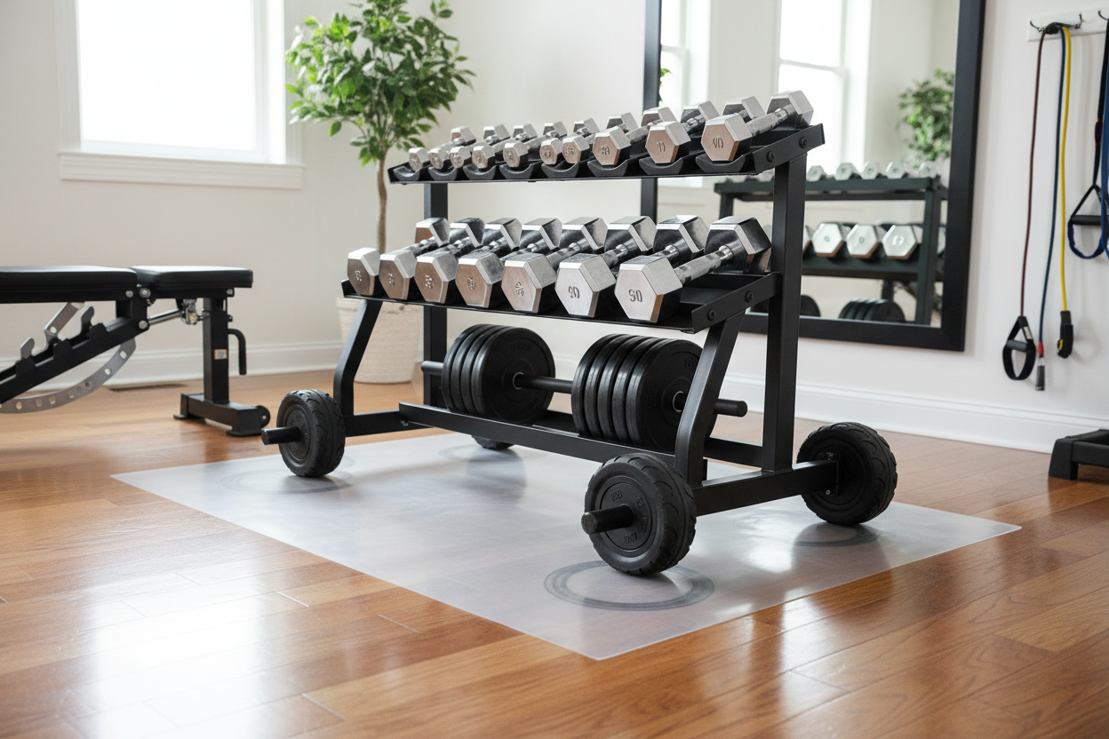 Stop Ruining Your Floors: Why a Mobile Weight Rack Changes Everything