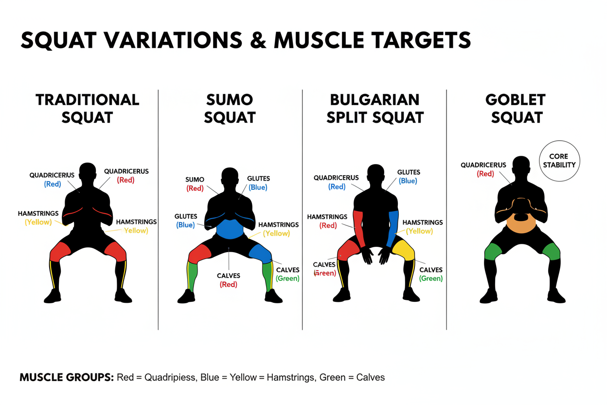 Types of Squats and Muscles They Work: The Definitive Guide