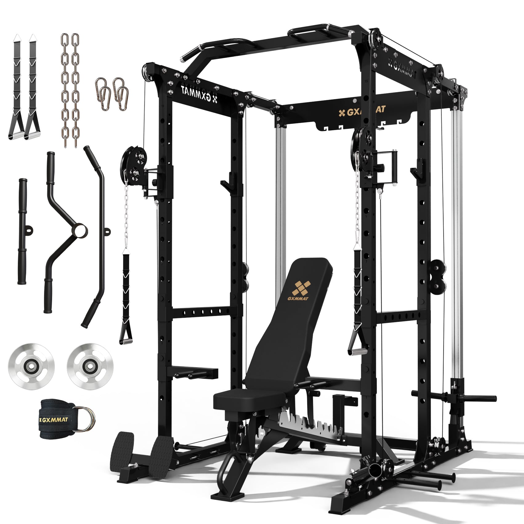 GXMMAT X6 Power Rack #package_power rack + weight bench