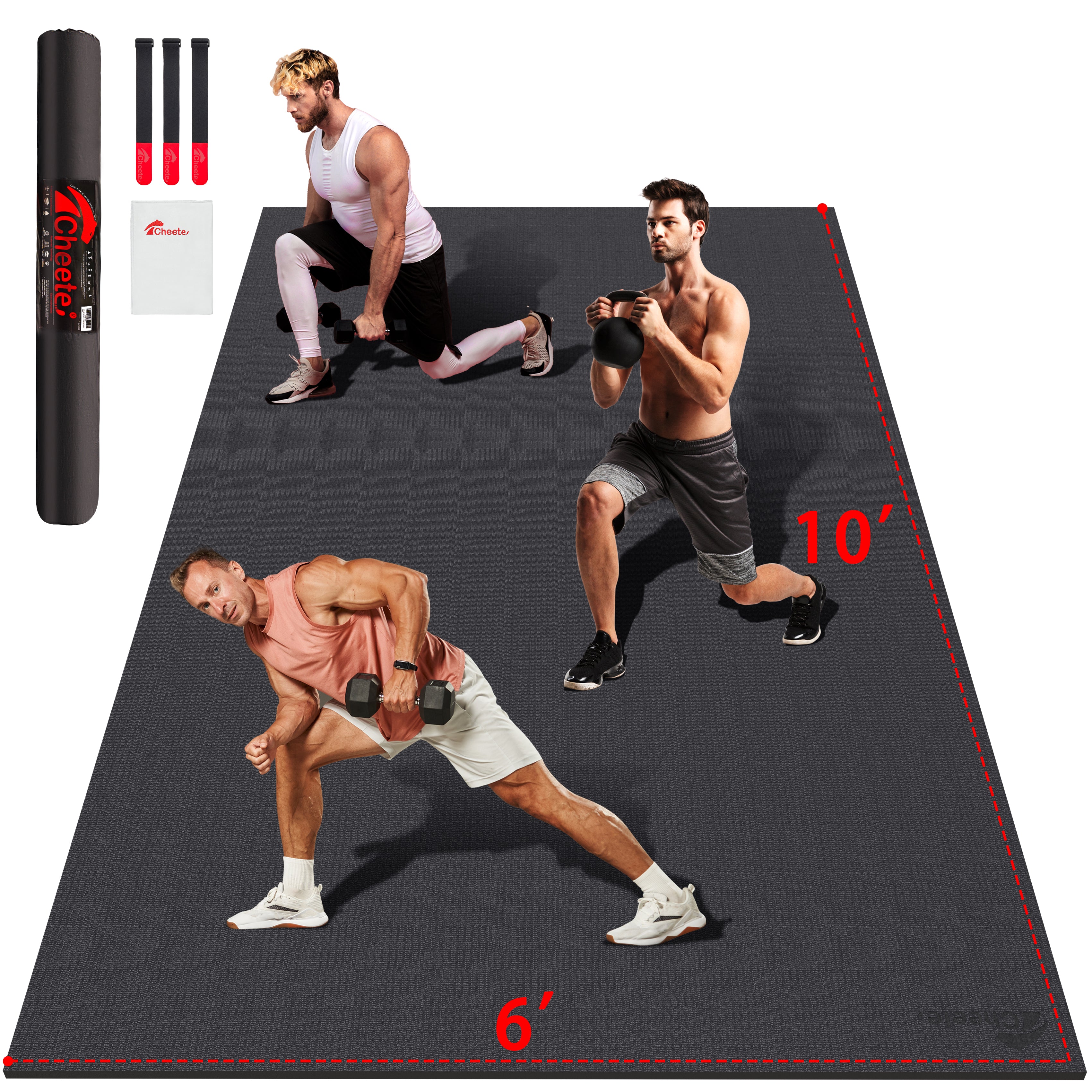 CHEETE Large Exercise Mat 6'*10' #CHE-6X10-C
