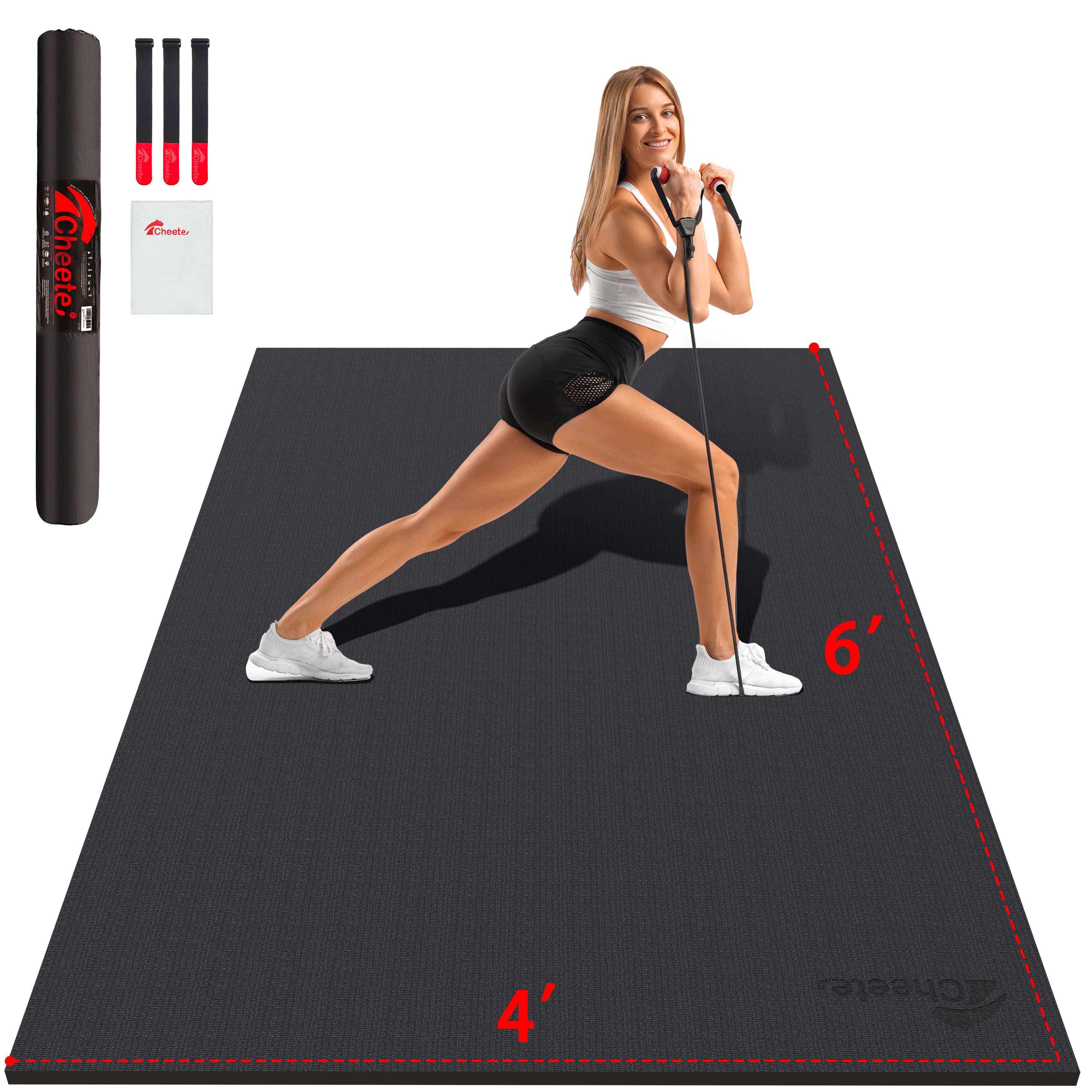 CHEETE Large Exercise Mat 6'*4' #CHE-6'4'-C