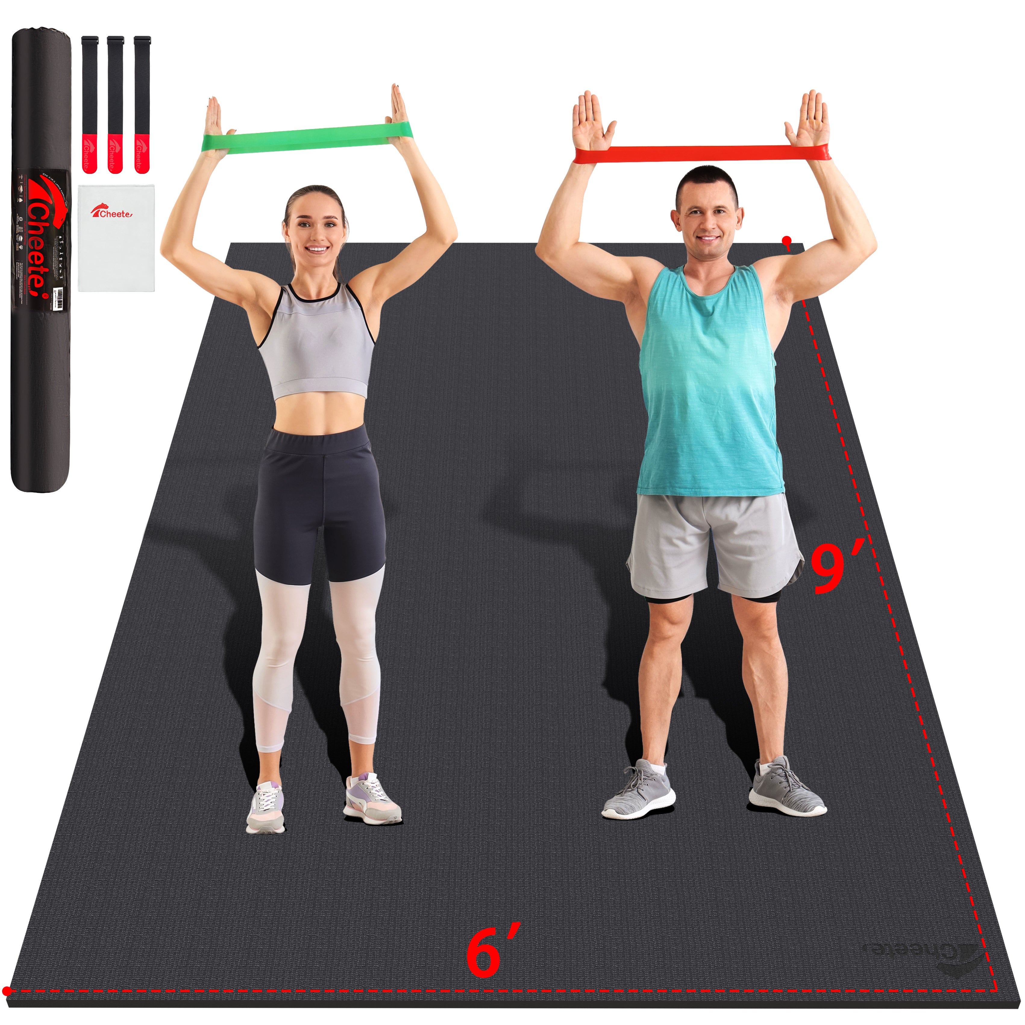 CHEETE Large Exercise Mat 6'*9' #CHE-6'9'-C