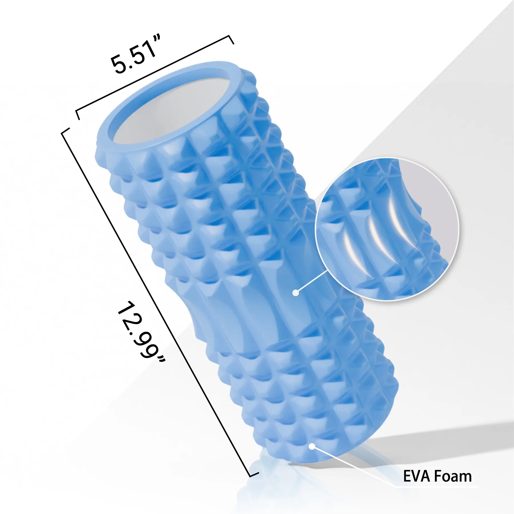 GXMMAT Foam Roller 13" | Hollow | Wave | Blue