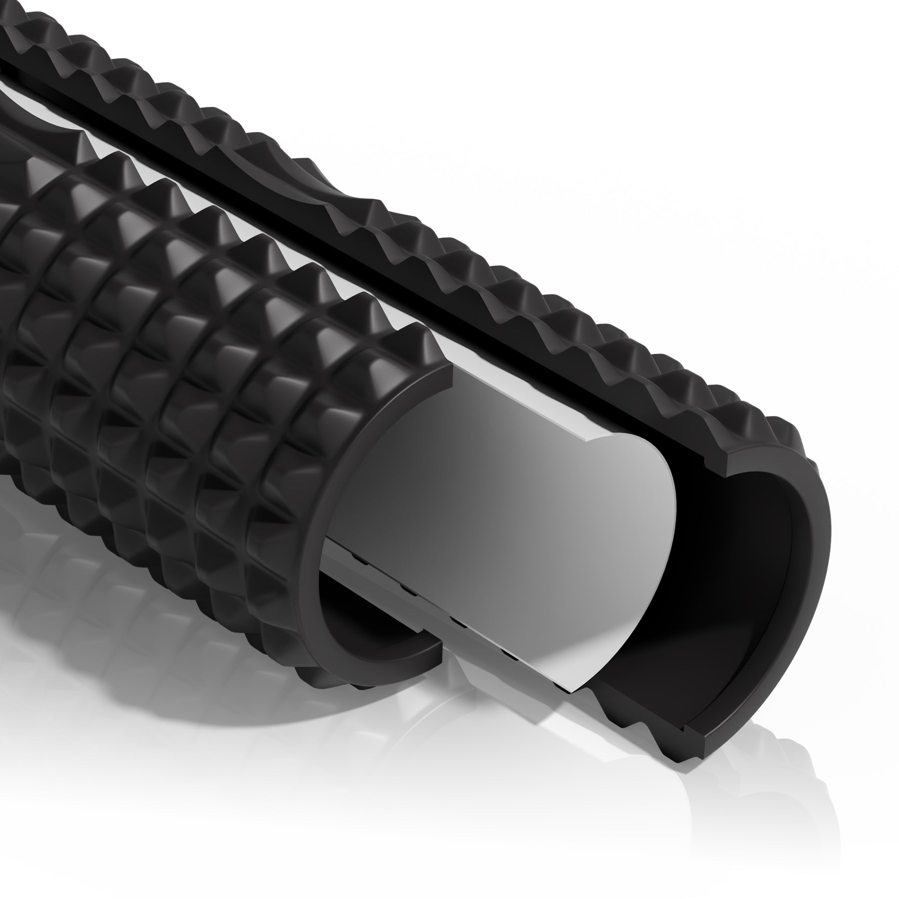 GXMMAT Foam Roller 17.3" | Hollow | Wave | Black