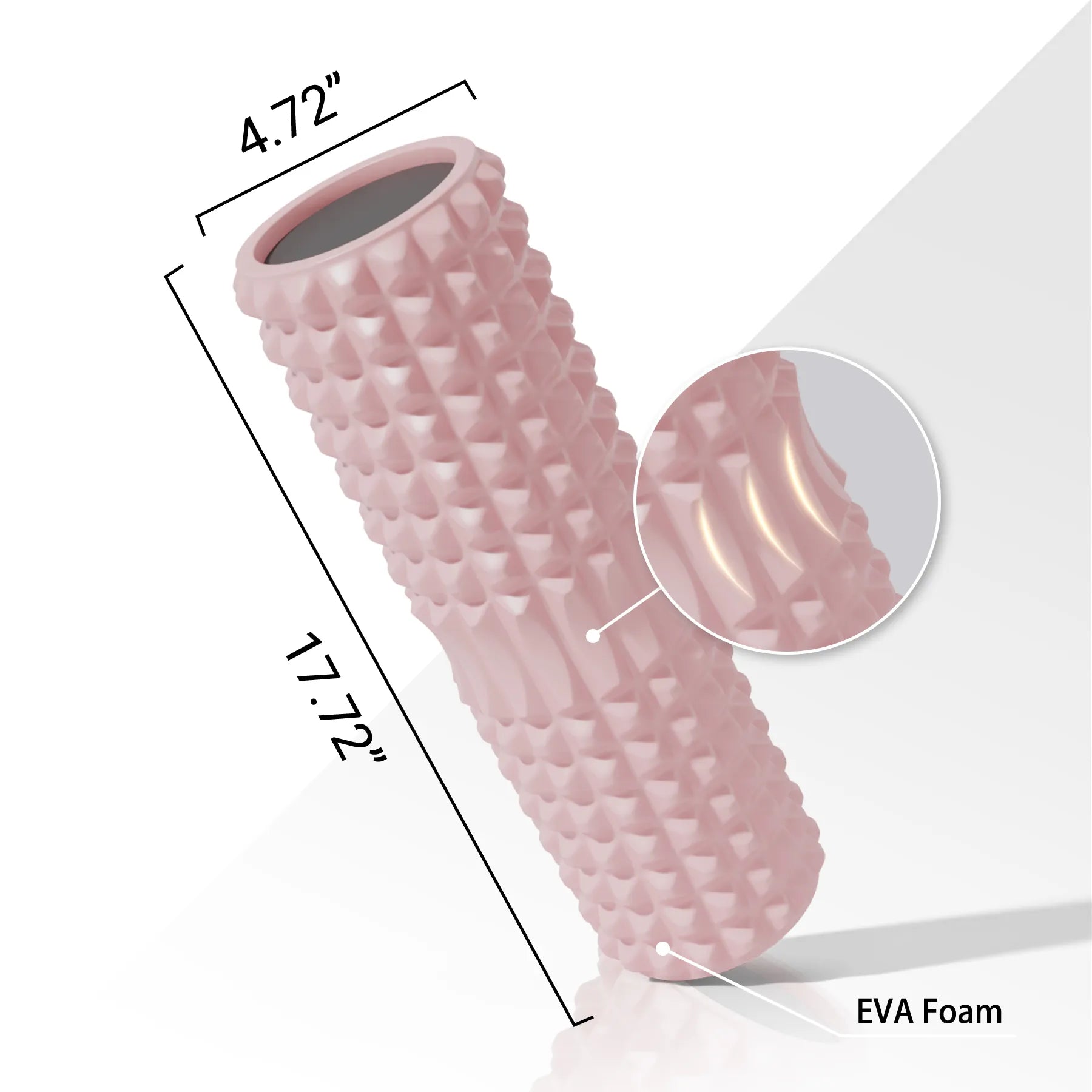 GXMMAT Foam Roller 17.7" | Solid | Crescent | Light Pink