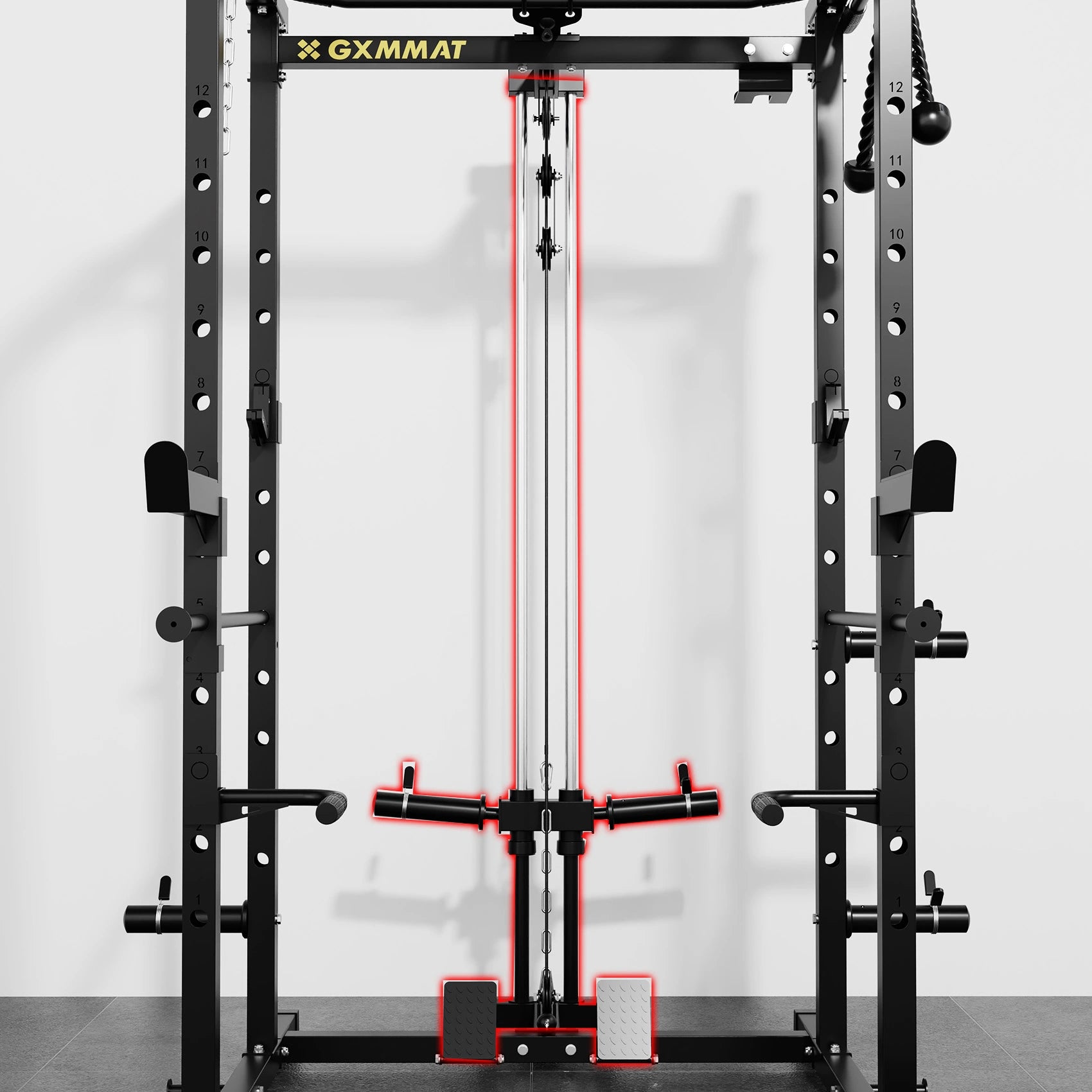 GXMMAT_G5_Power_Rack_Lat_Pulldown_Low_Row_Station