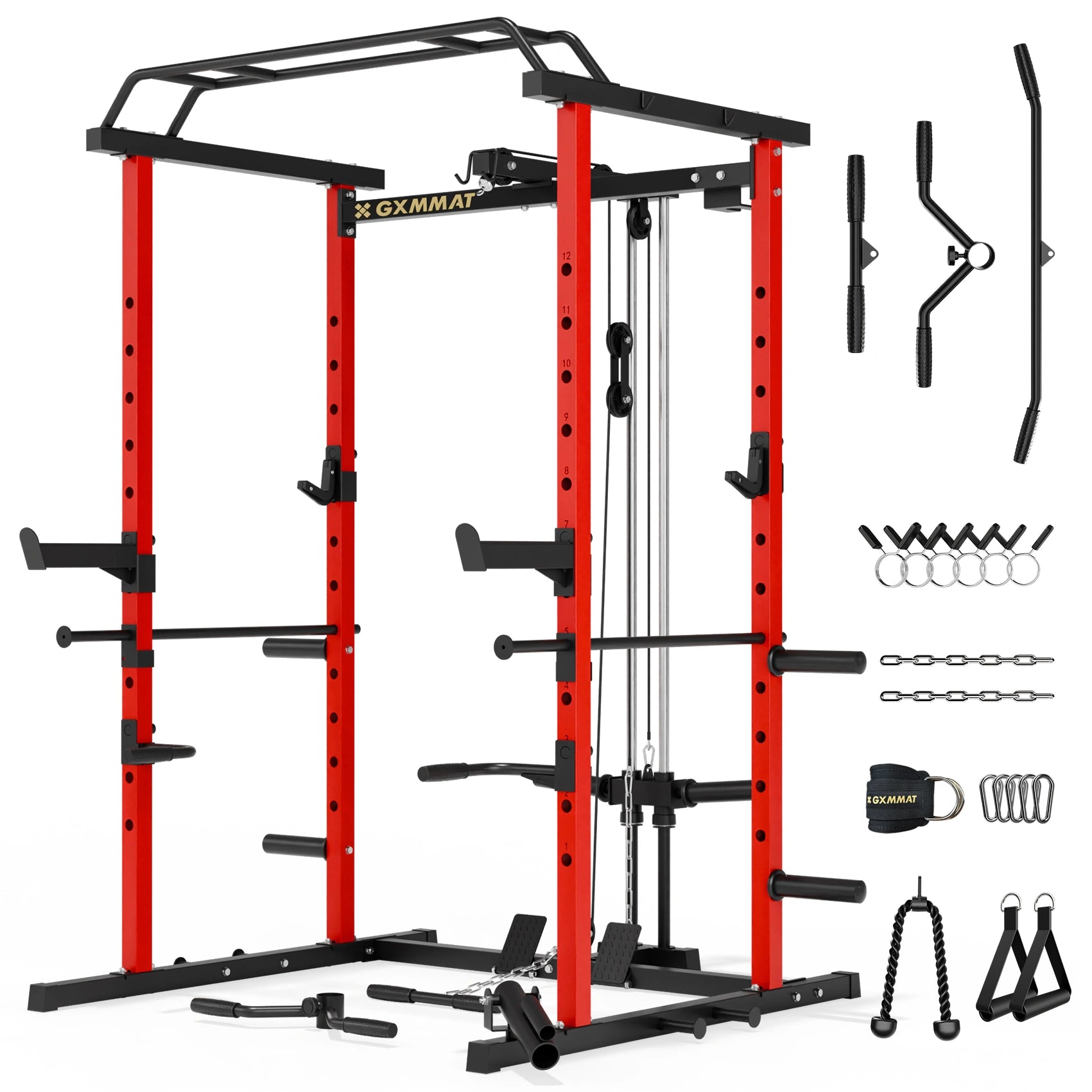GXMMAT G5 Power Rack Black #color_red
