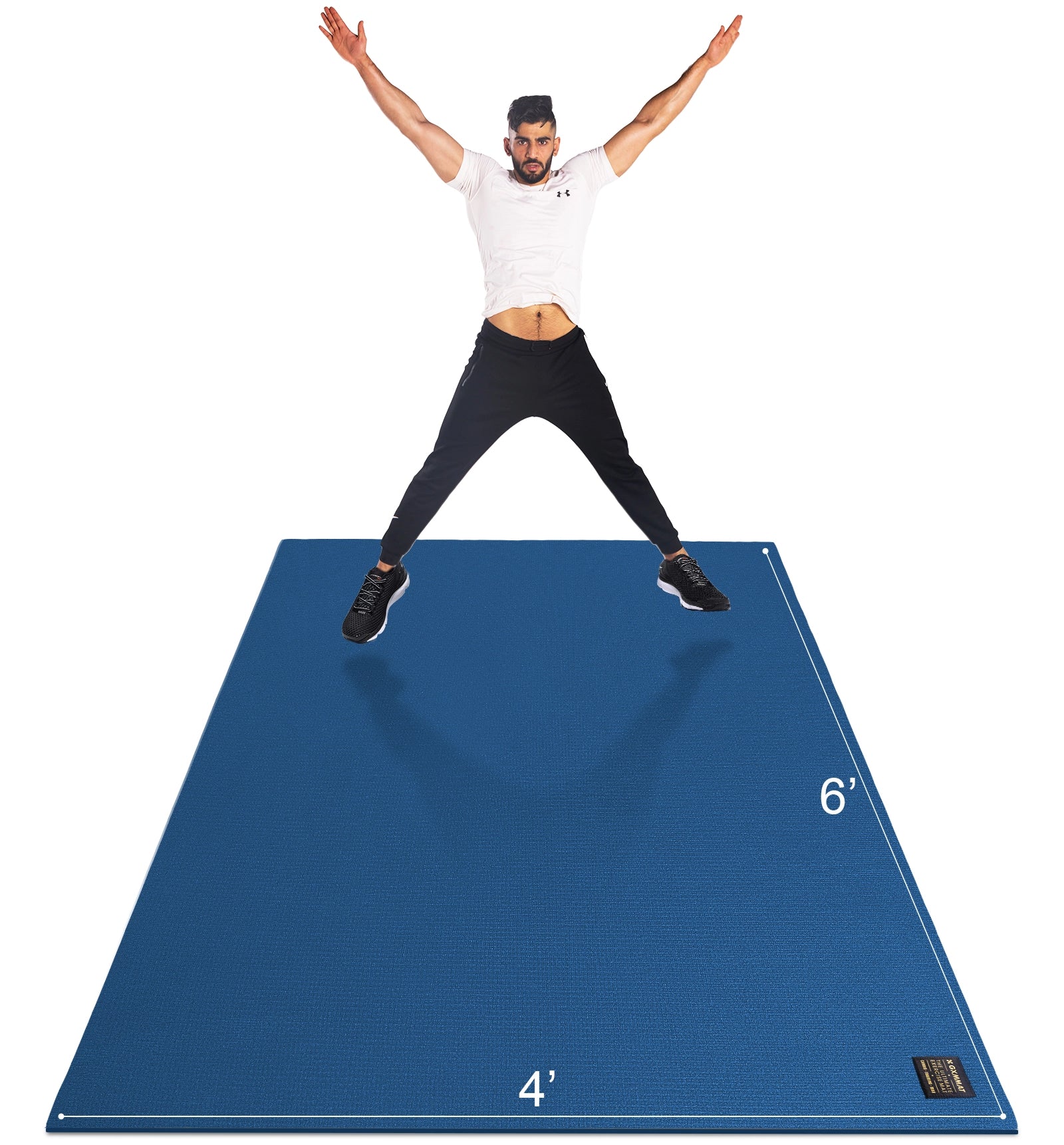GXMMAT Large Exercise Mat 6'x4' Blue #color_blue