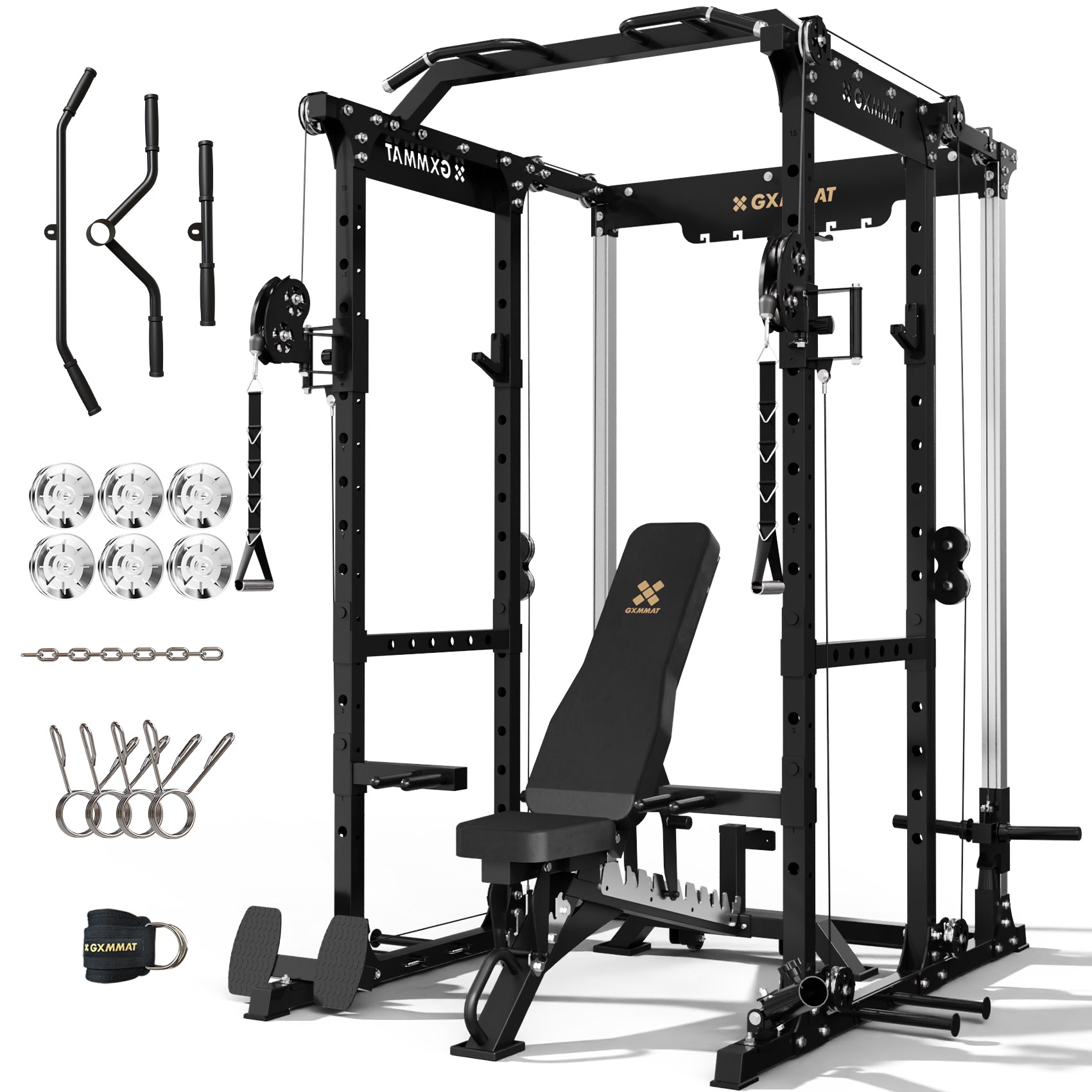 GXMMAT_X6_Power_Rack_Weight_Bench_4