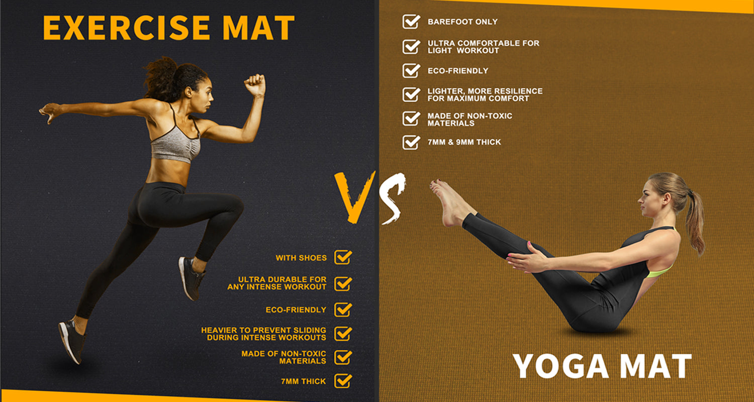 The Difference Between an Exercise Mat and a Yoga Mat