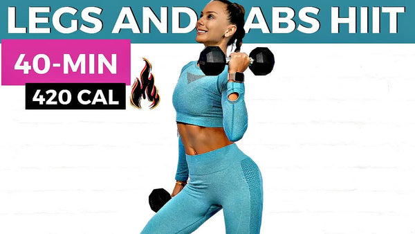 40-MIN LEGS AND ABS HIIT (low impact, lose fat build muscle, leg workout, abs workout + belly fat)