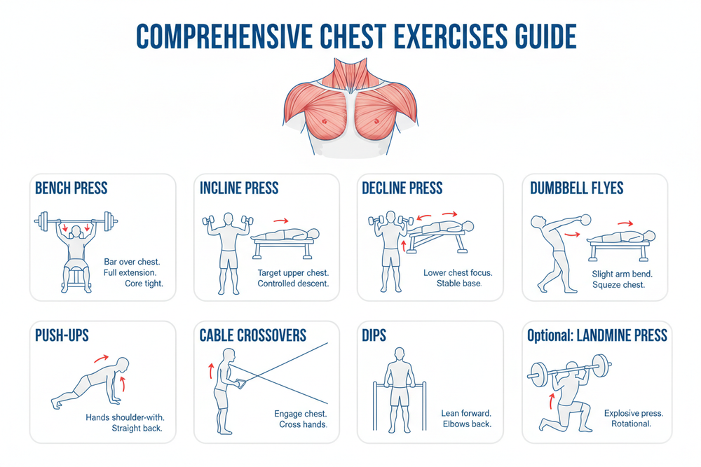 Chest Rope Excercise Chest Exercise Diagram Guide for Effective Workouts