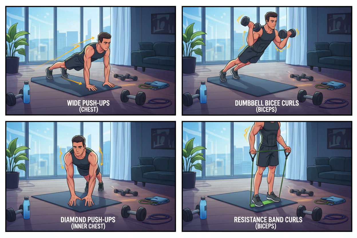 Discover the Top Home Workouts for Sculpting Your Chest and Biceps