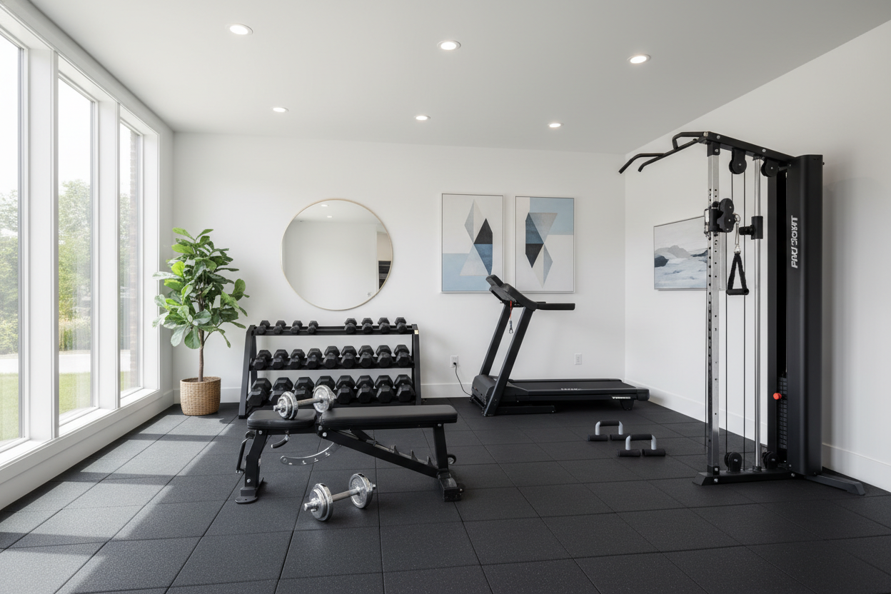 I Swapped the Gym for arm and chest exercises at home