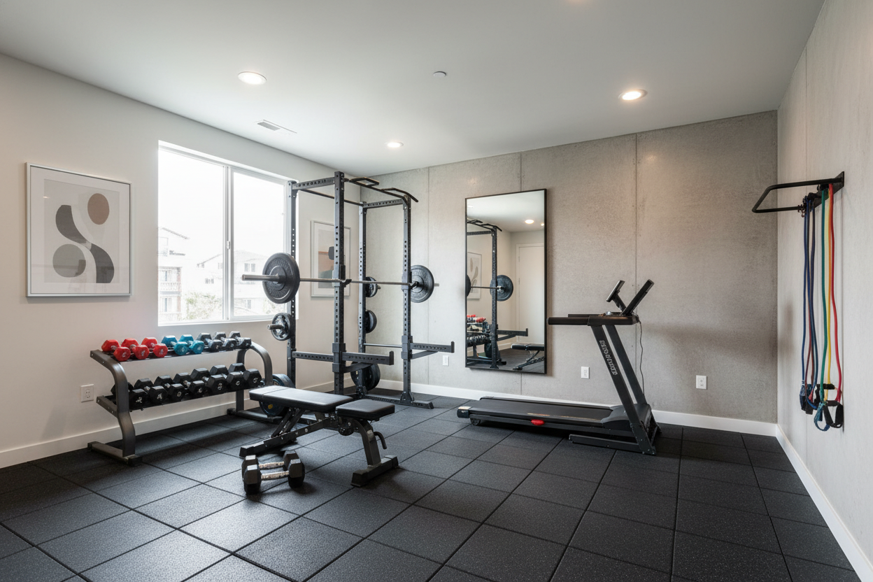 How to Fit Real Strength Training Equipment at Home in 50 Sq Ft