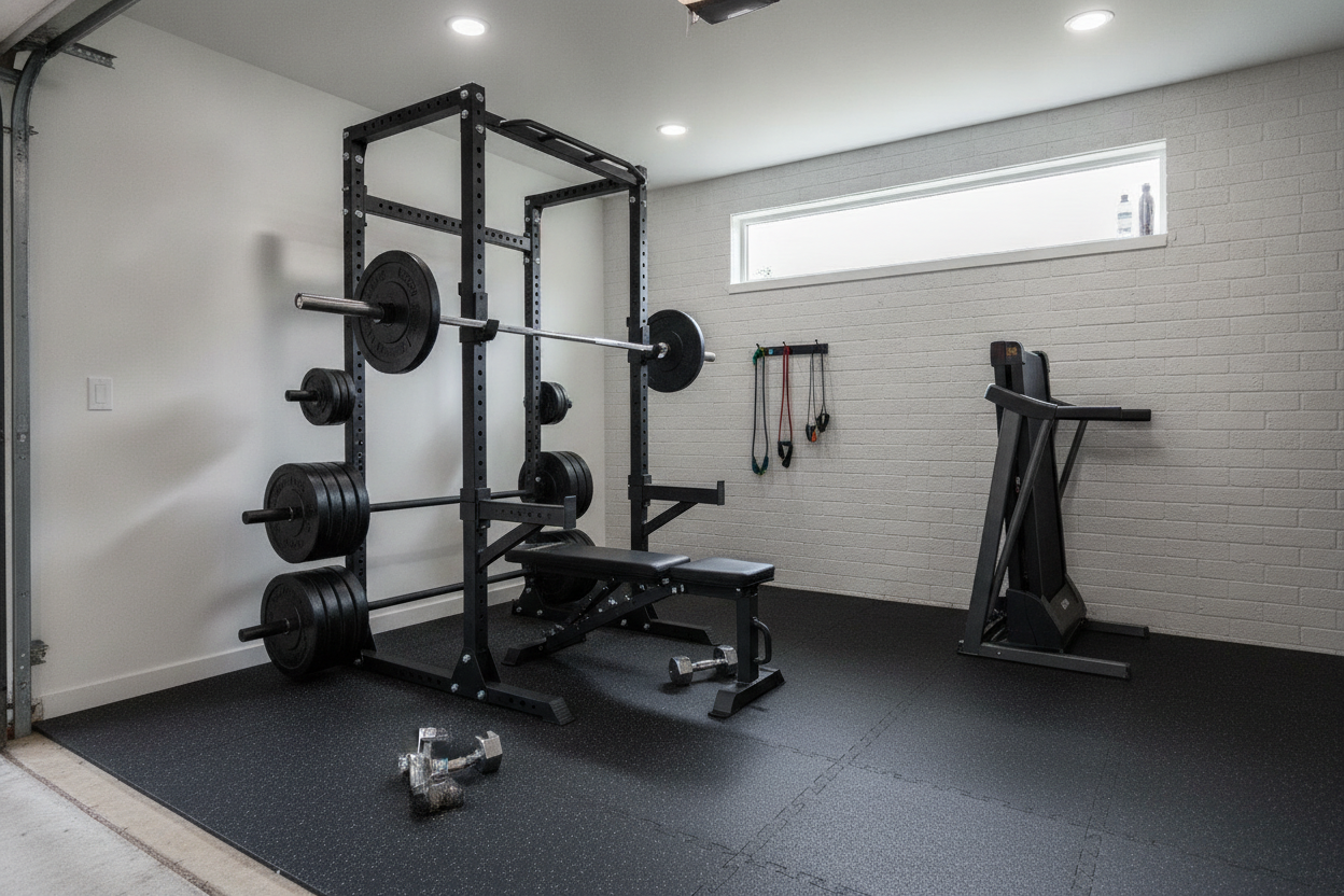 I Fit Real Garage Gym Equipment Into Half a Bay (Here's How)