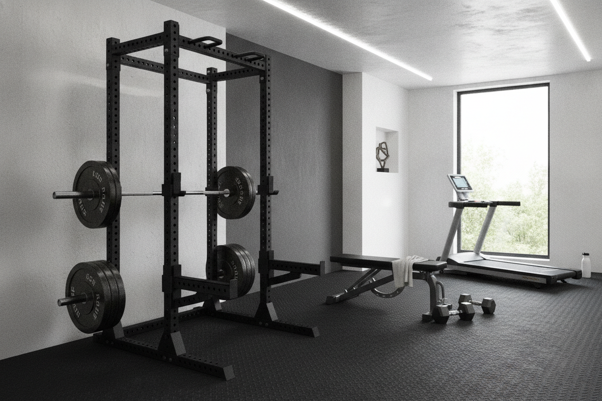 Lifting Weights and Losing Weight: Resistance Training Frameworks, Routine Architecture, and Home Gym Floor Setups