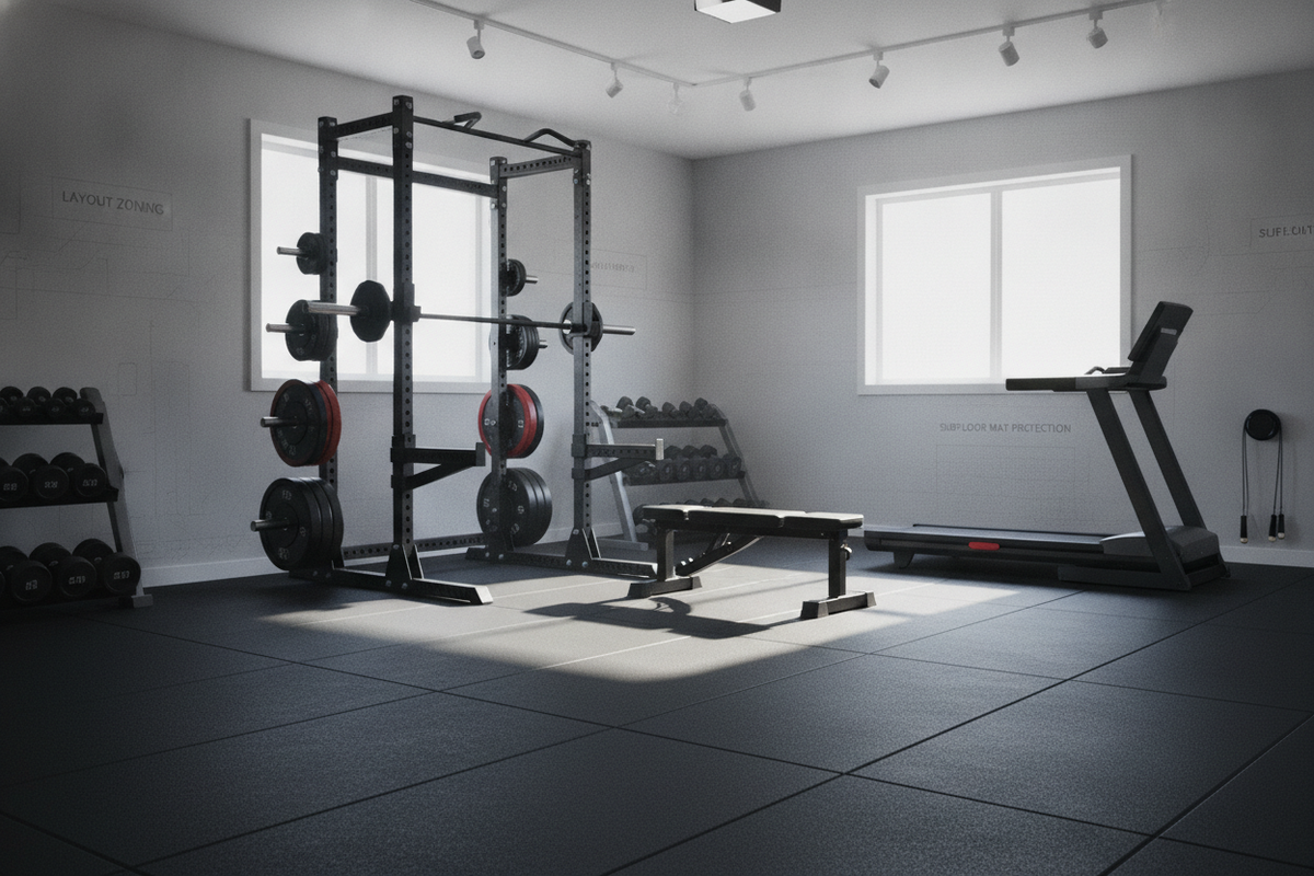 Weight Lifting Station Blueprint: Layout Zoning, Subfloor Mat Protection, and Training Station Setup