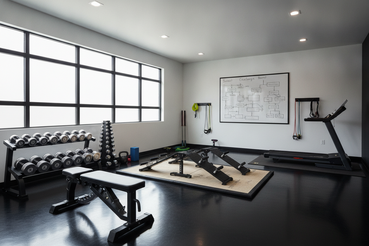 Burnout Challenge Board Workout: Multi-Angle Push-Up Systems and Grounded Floor Staging