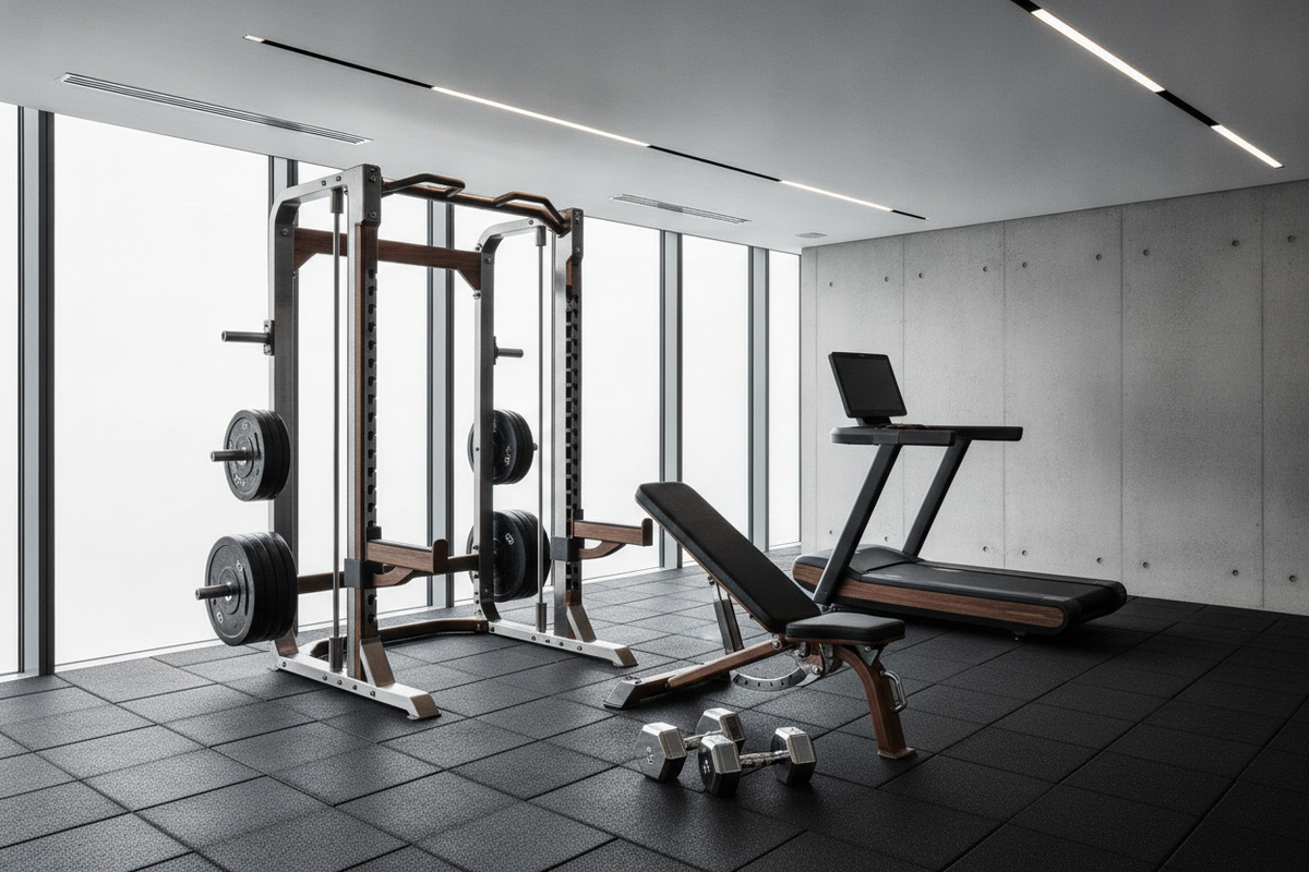 Curating Luxury Gym Equipment: Architectural Design, Bespoke Materials, and Floor Staging
