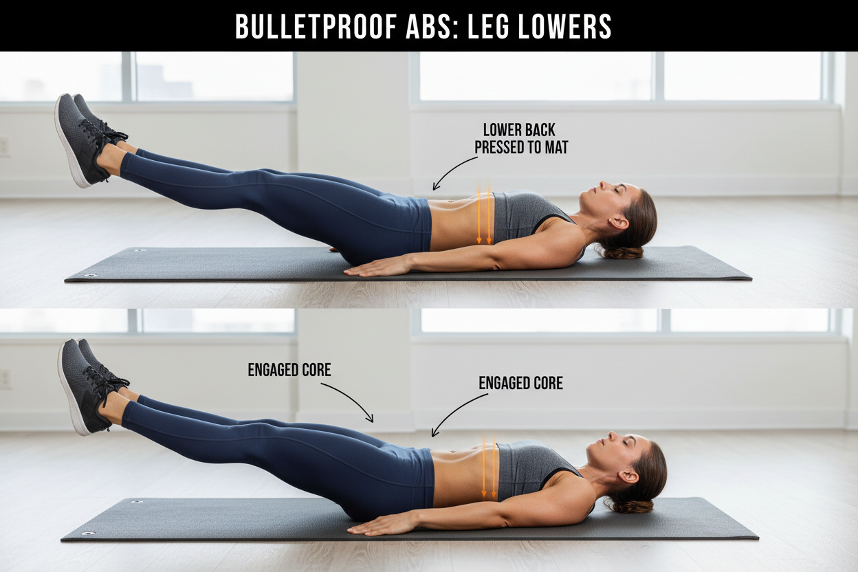 How to Build Bulletproof Abs With the Leg Lowers Exercise