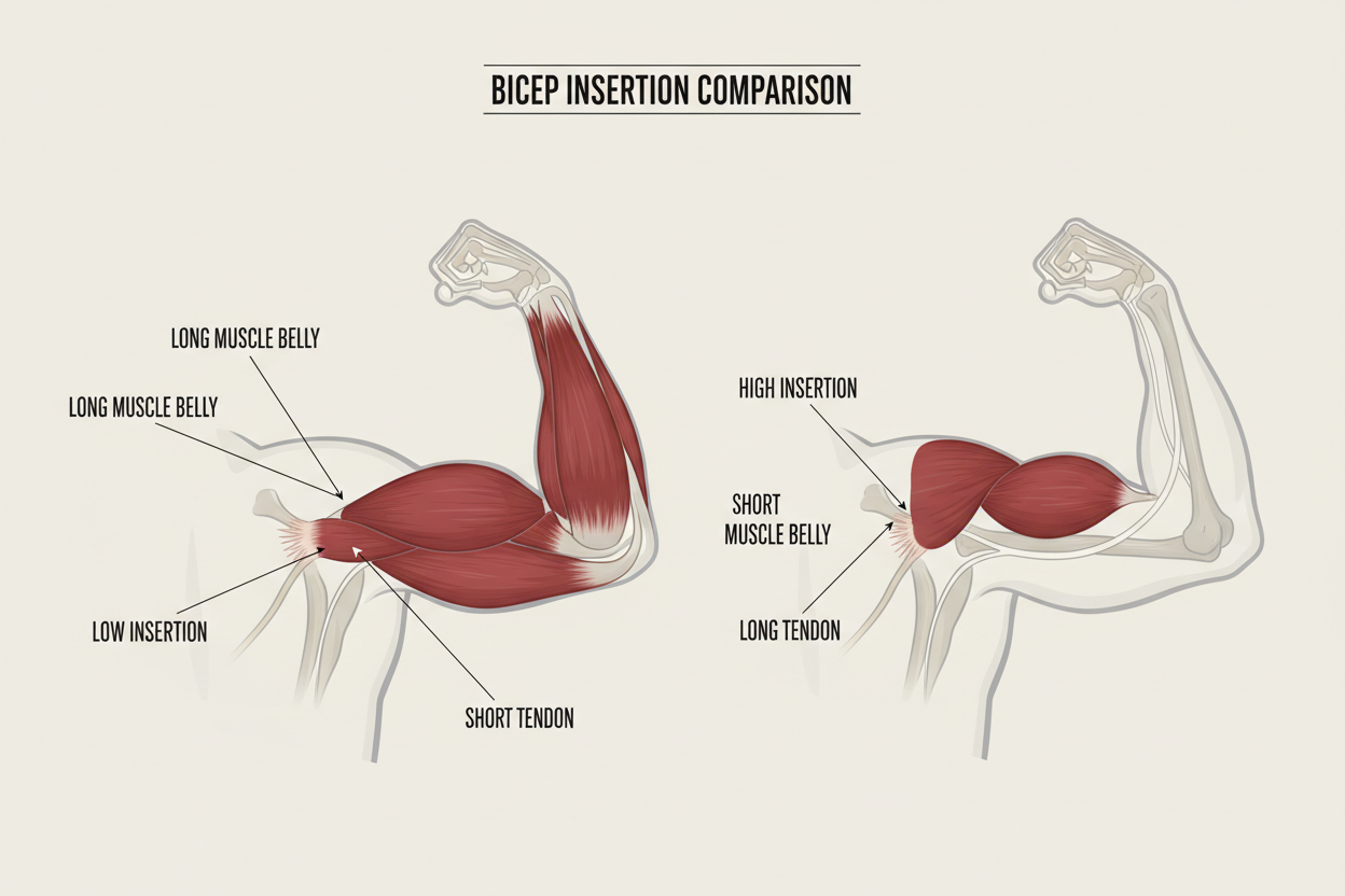 Long Bicep vs Short Bicep: Understanding Insertion Points, Genetics, and Training Strategy