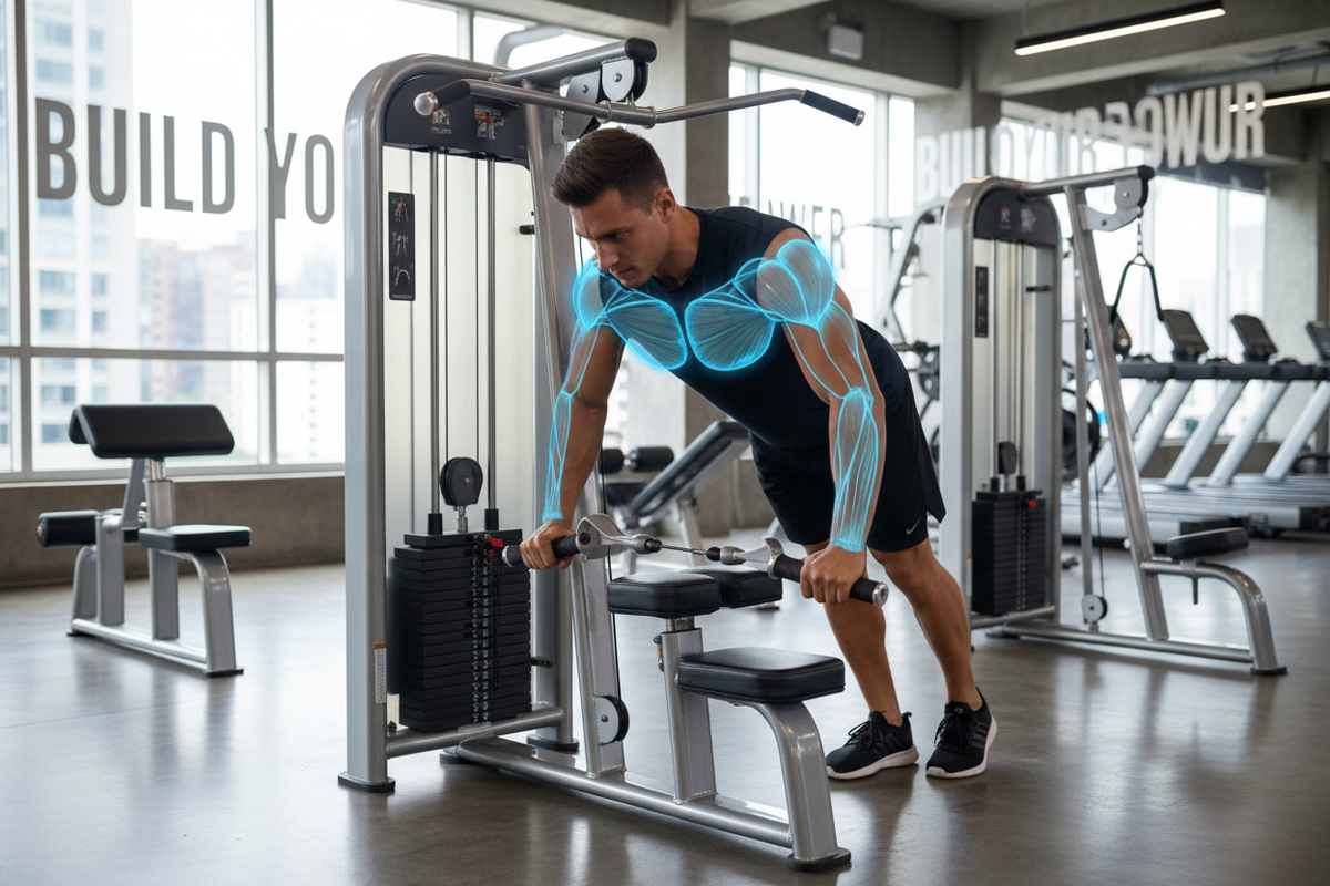 Pushing Body Machine Mastering the Chest Push Down Machine for Upper Body Strength