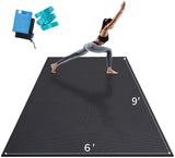 Exact Thick Large Yoga Mat with barefoot 9'x6'x9mm thickness