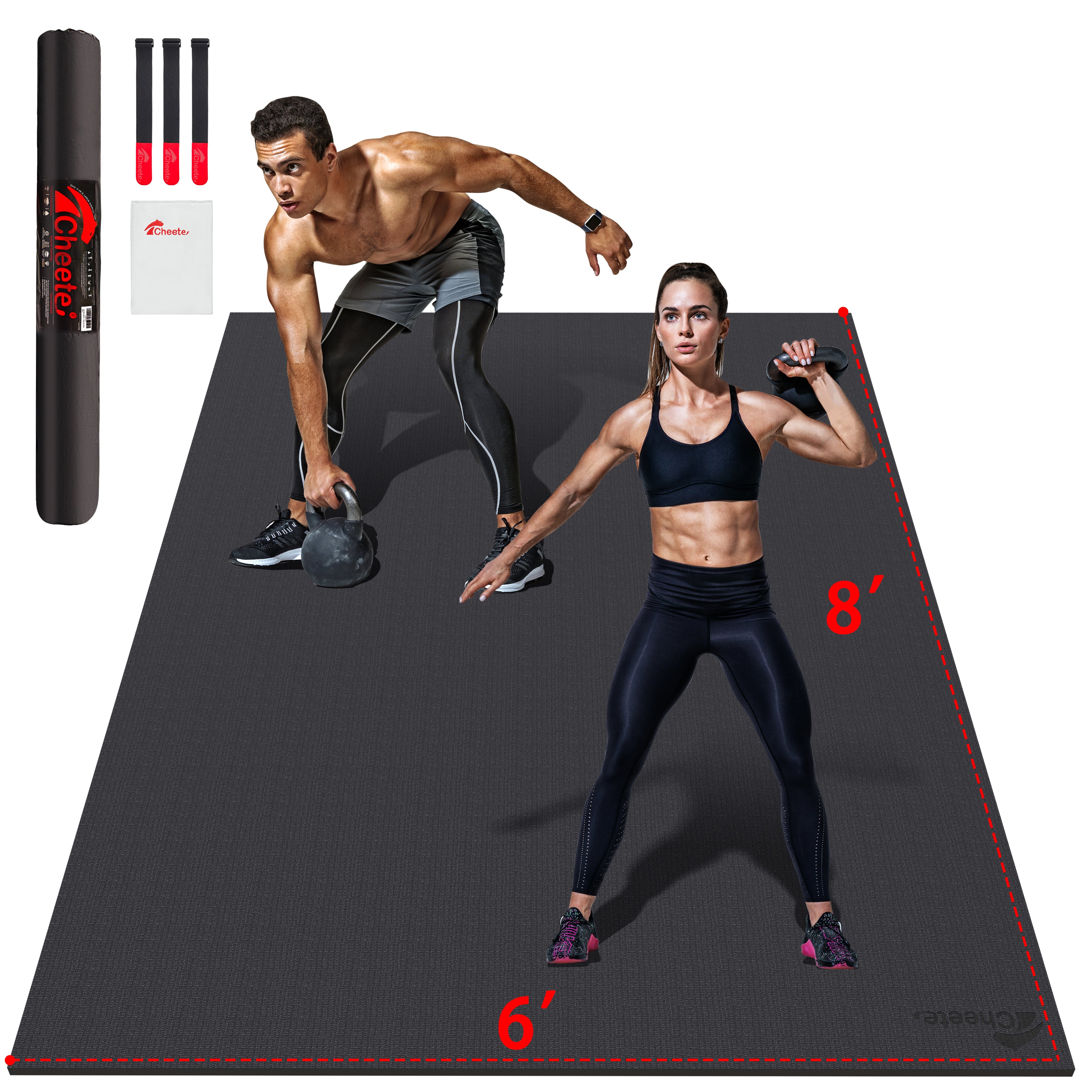 CHEETE Large Exercise Mat 6'*8' #CHE-6'8'-C