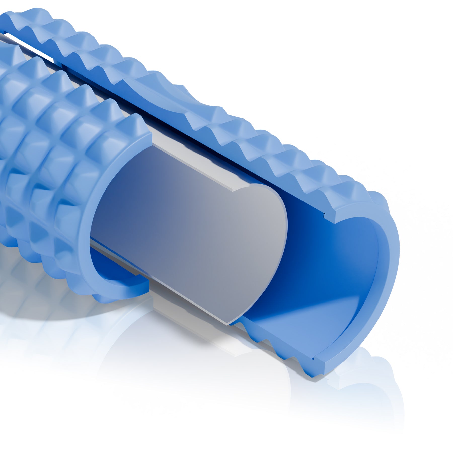 GXMMAT Foam Roller  13" | Hollow | Wave | Blue