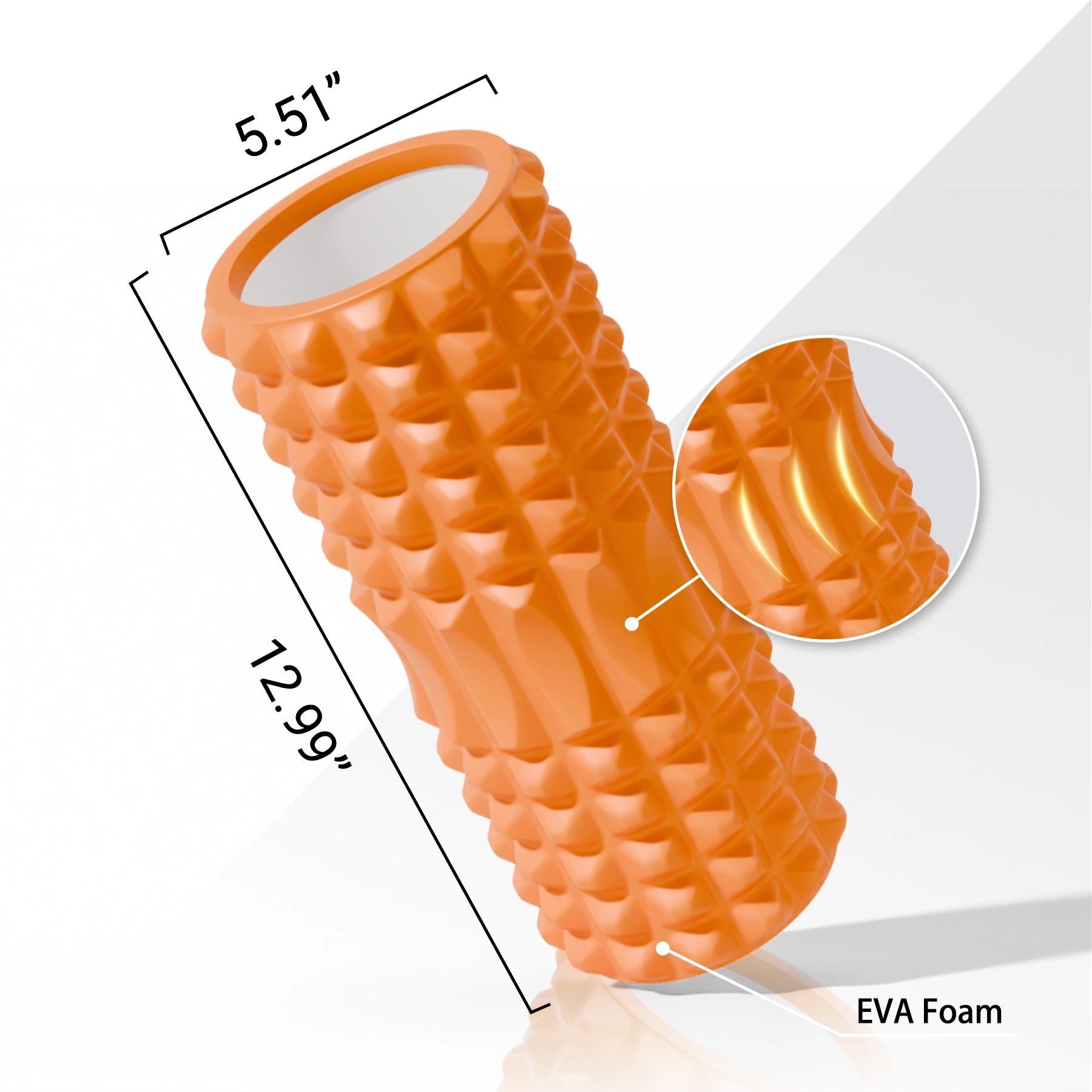 GXMMAT Foam Roller  13" | Hollow | Wave | Orange