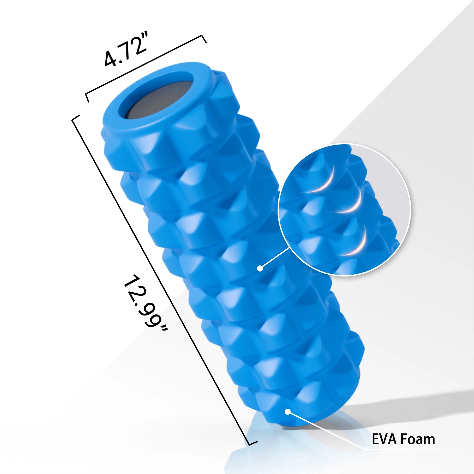 GXMMAT Foam Roller 13" | Solid | Grid | Blue #color_Blue #length_13" #pattern_Grid #color_Blue