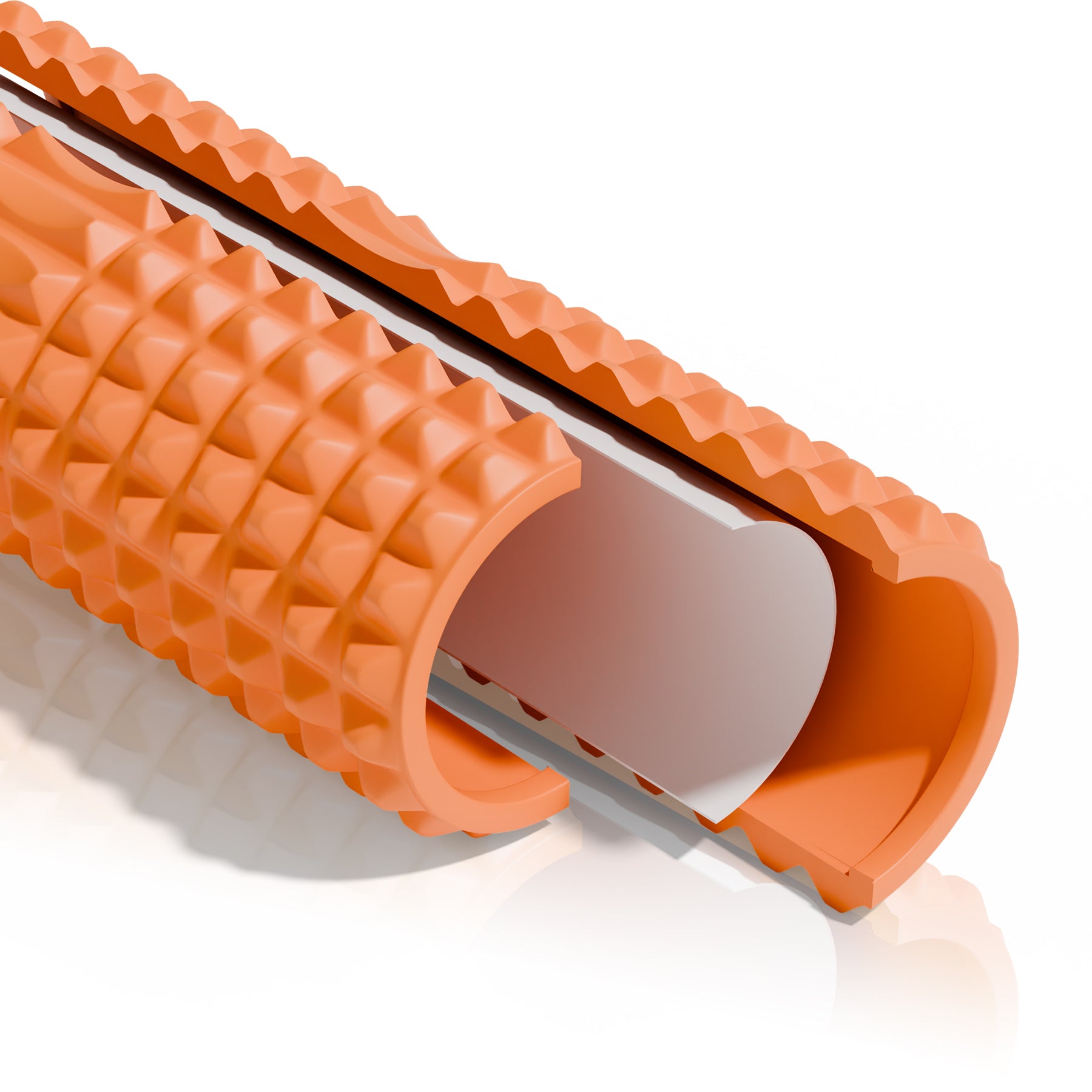 GXMMAT Foam Roller  17.7" | Hollow | Wave | Orange