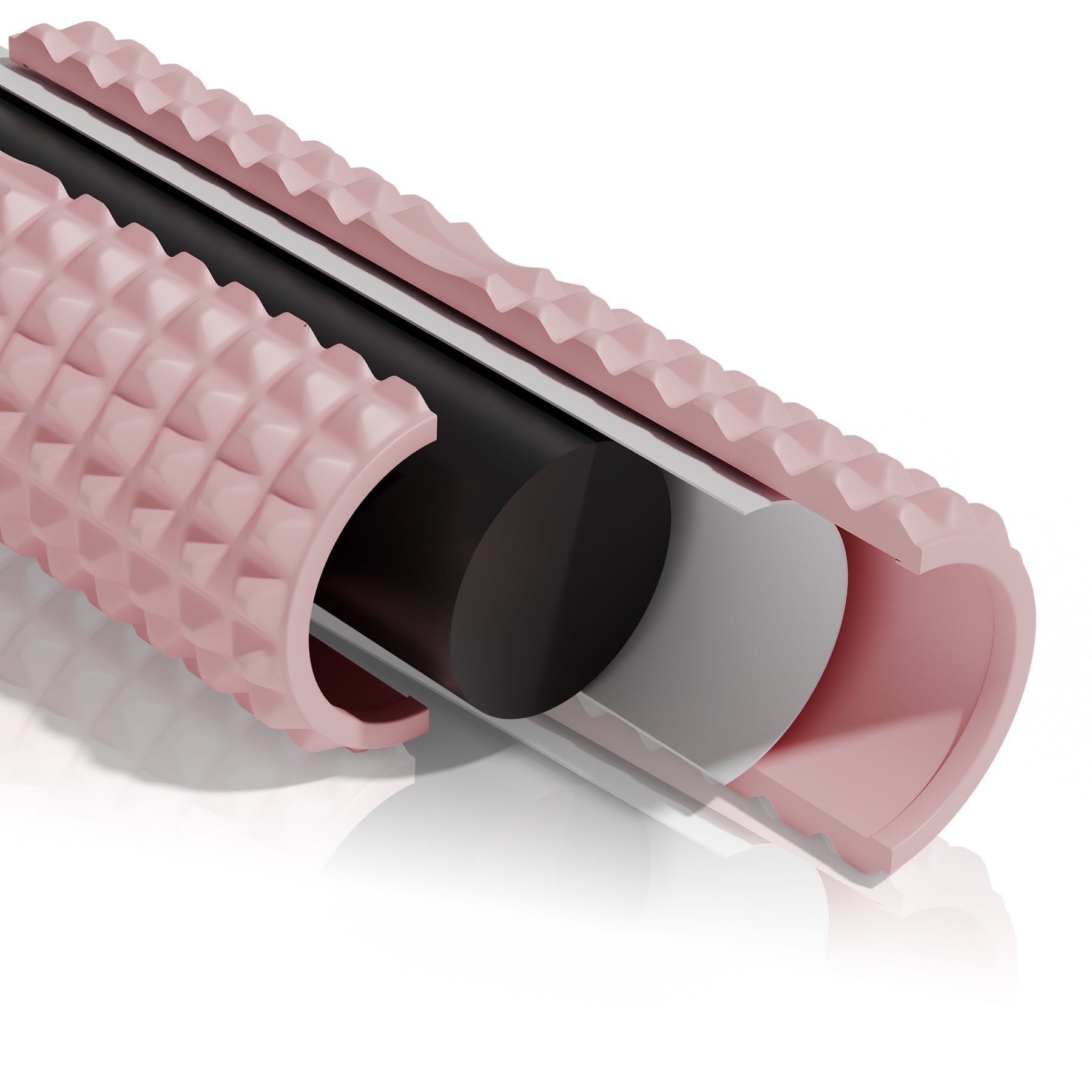 GXMMAT Foam Roller 17.7" | Solid | Wave | Light Pink