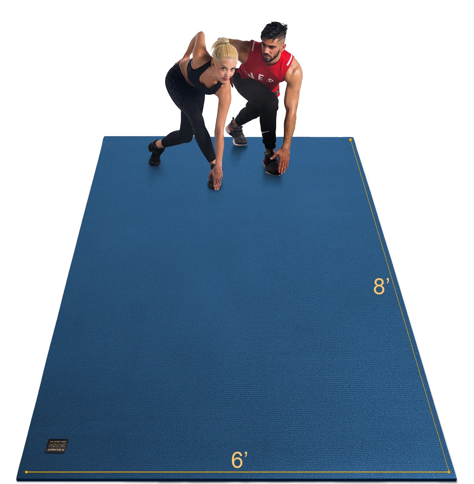 GXMMAT Large Exercise Mat 6'x8' Blue #color_blue