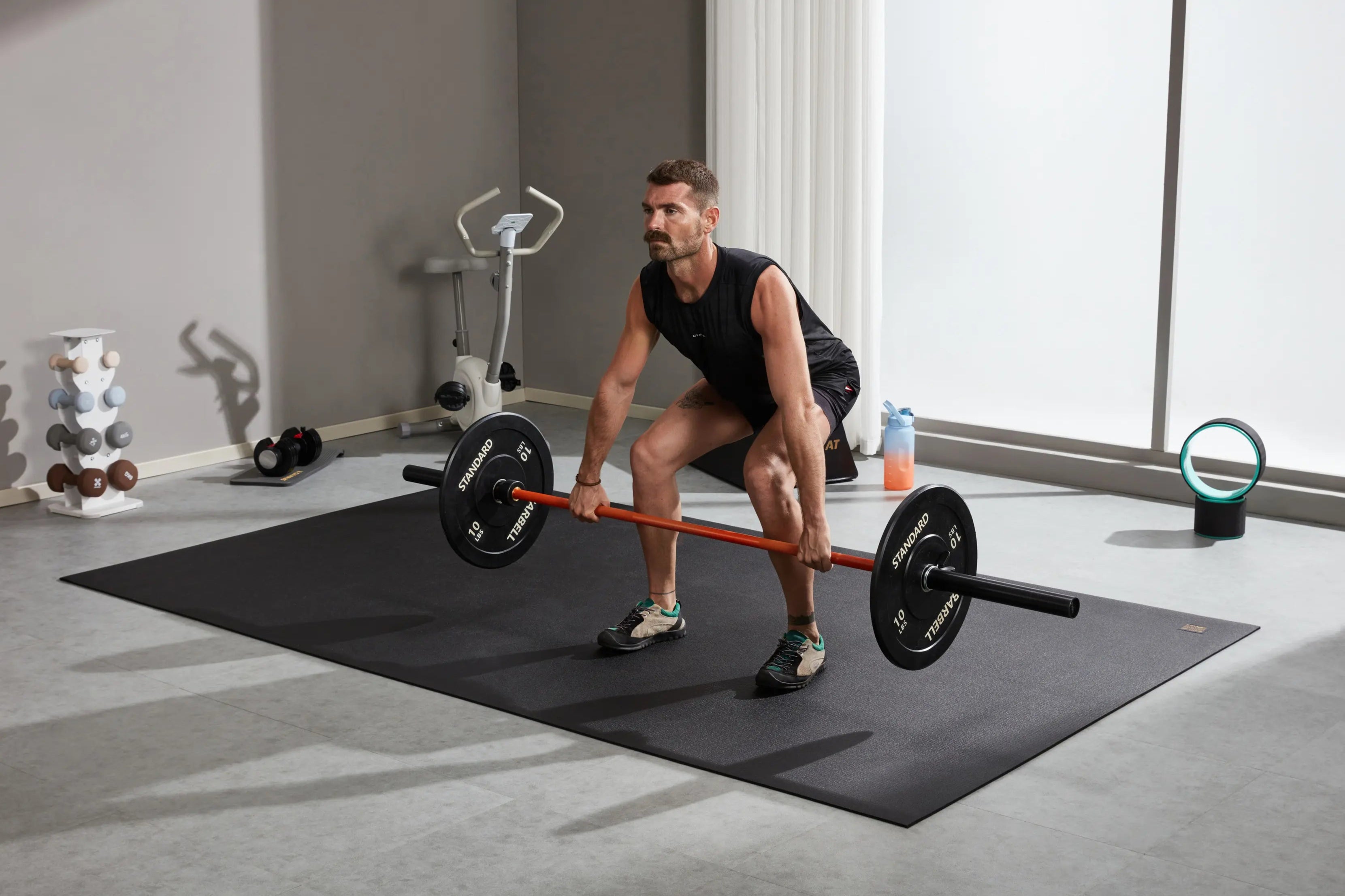 GXMMAT Large Exercise Mat with Shock Absorption & Noise Reduction