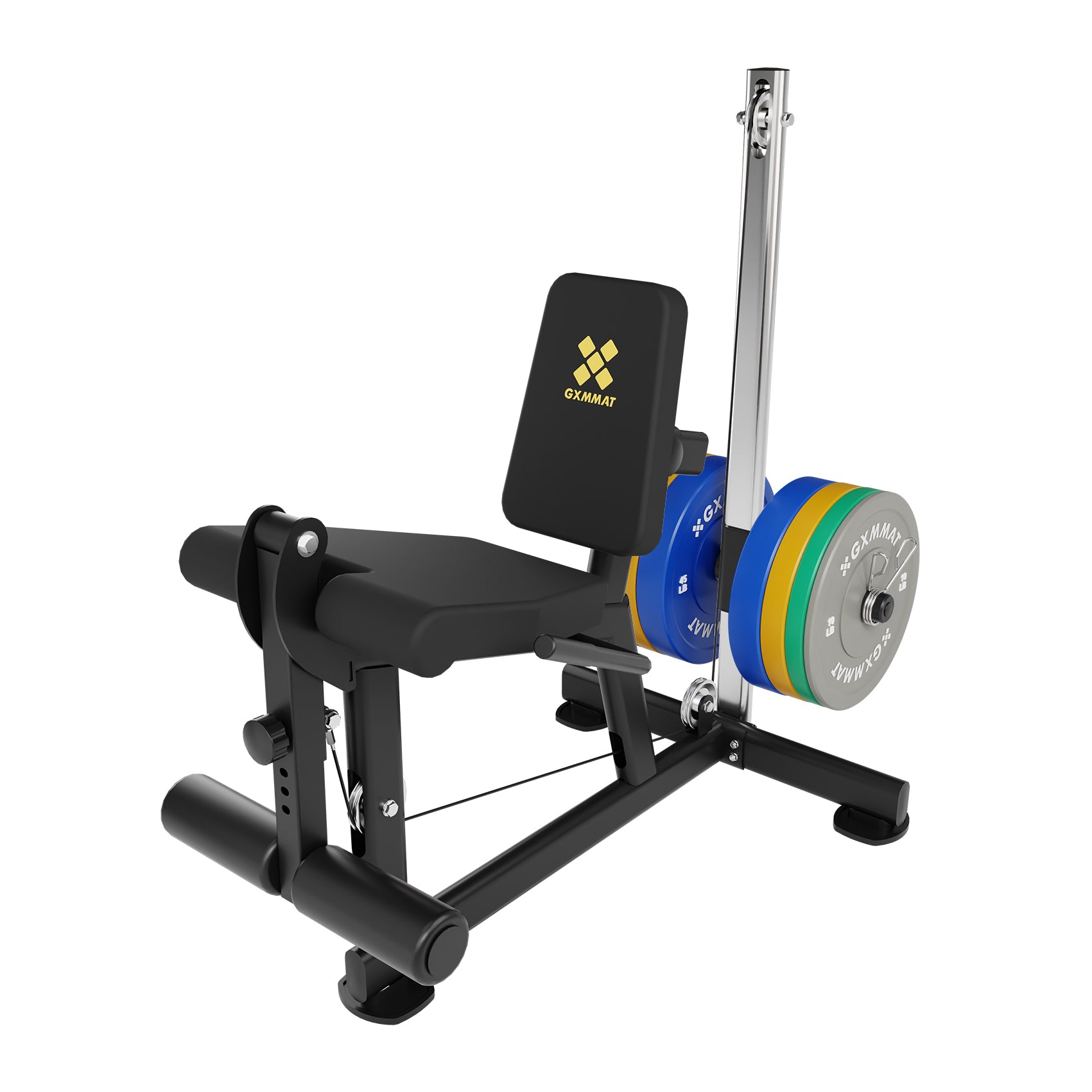 GXMMAT Leg Extension Curl Machine + Bumper Plate Sets (230lbs)